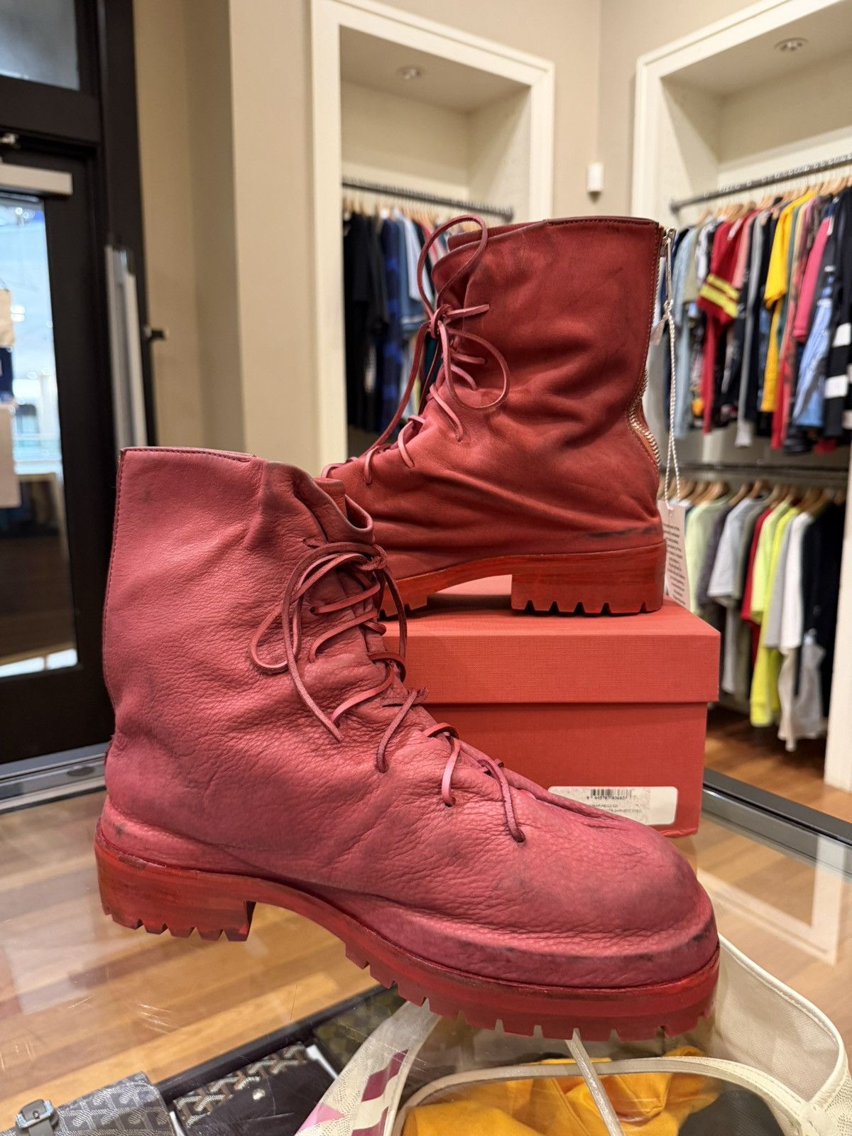 424 424 Marathon Laced Zip Up Garment Dyed Boots Size US 10 / EU 43 - 2 Thumbnail