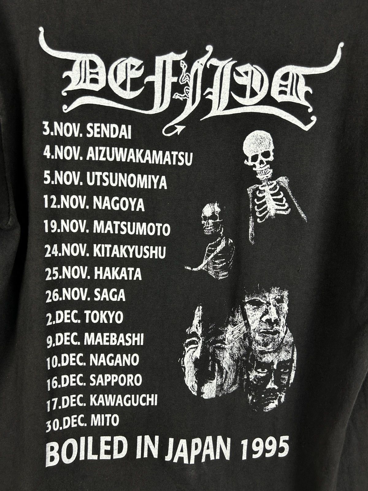Band Tees 90s Defiled 1995 Defeat Of Sanity Boiled In Japan Metal Tee Size US M / EU 48-50 / 2 - 8 Thumbnail