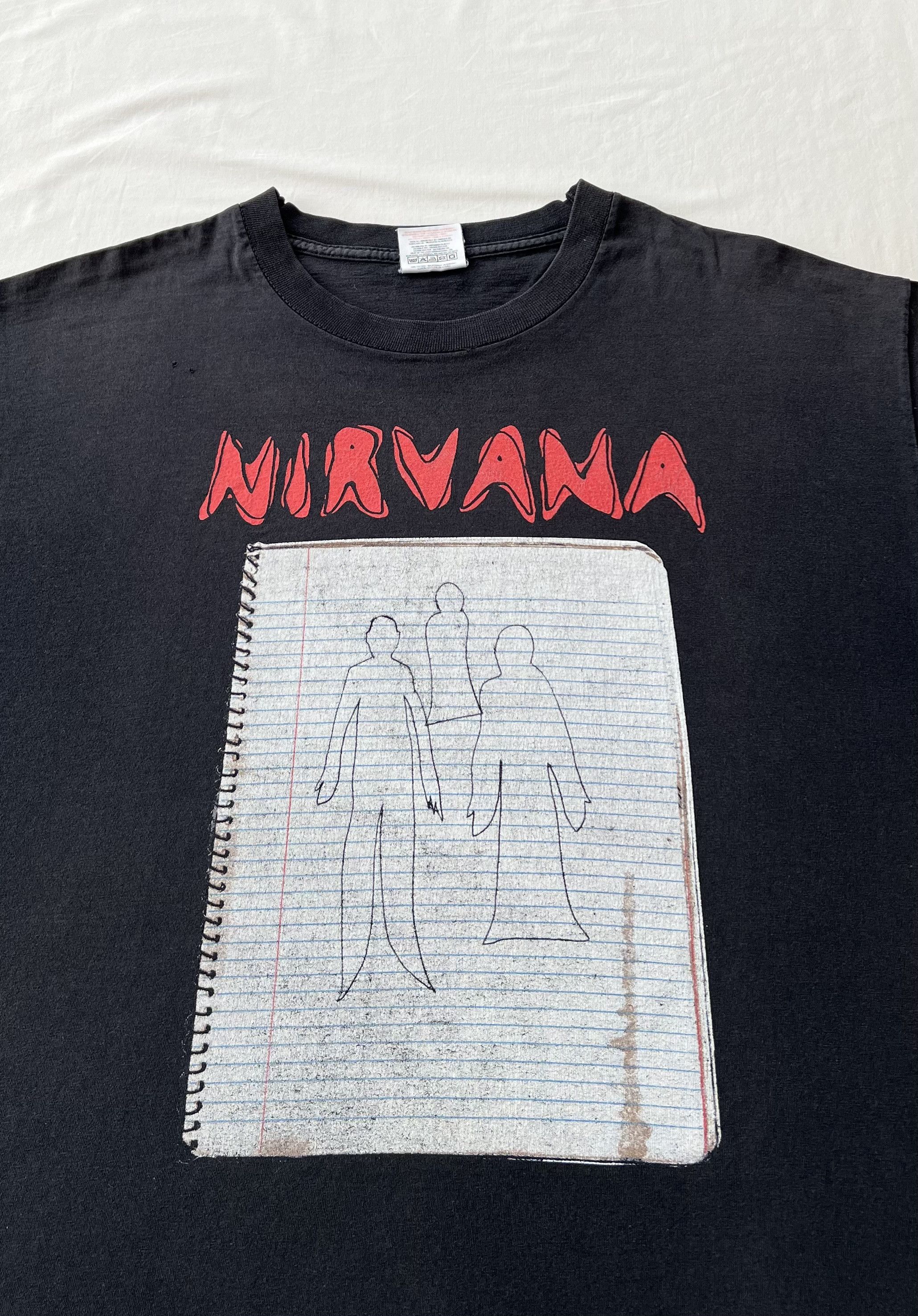 Band Tees Vintage 2003 Nirvana Ghost Notebook Kurt Cobain T-shirt Size US L / EU 52-54 / 3 - 5 Thumbnail