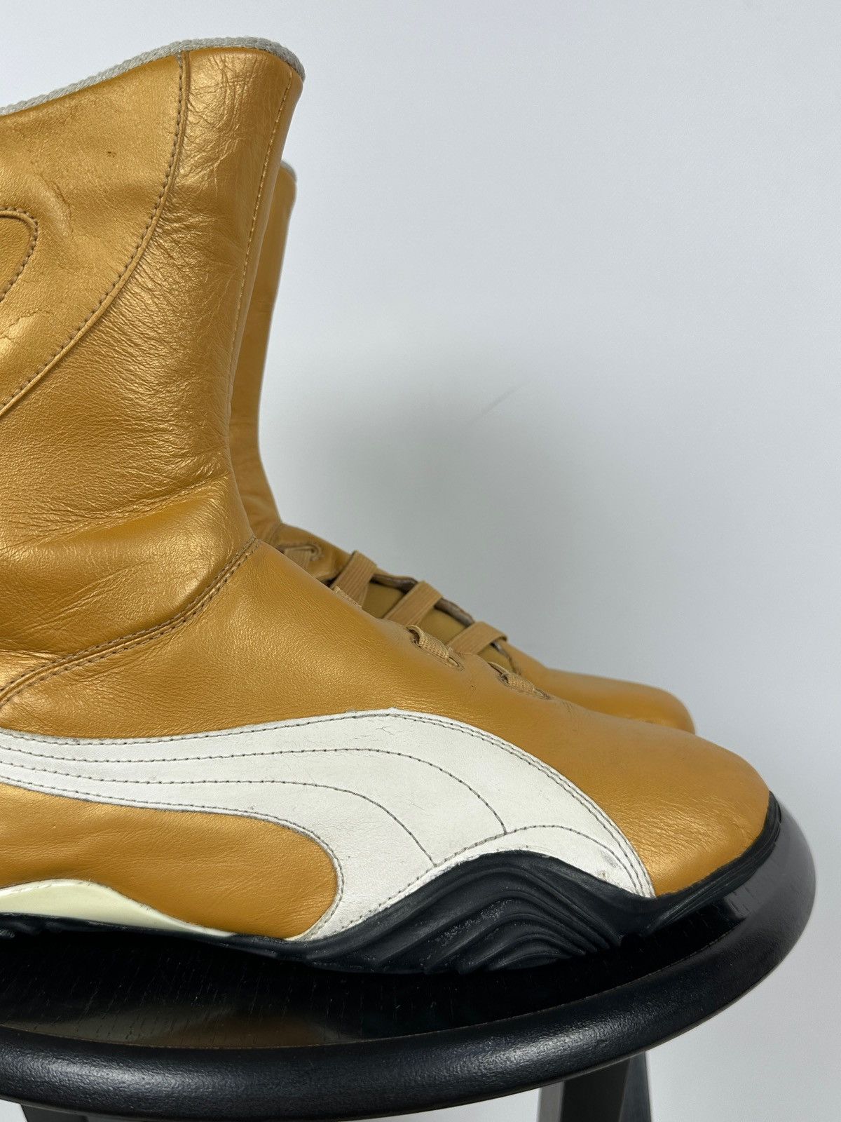 Puma 2000s Vintage Puma High Moto Wrestling Y2K Leather Sneakers Size US 8 / EU 41 - 3 Thumbnail