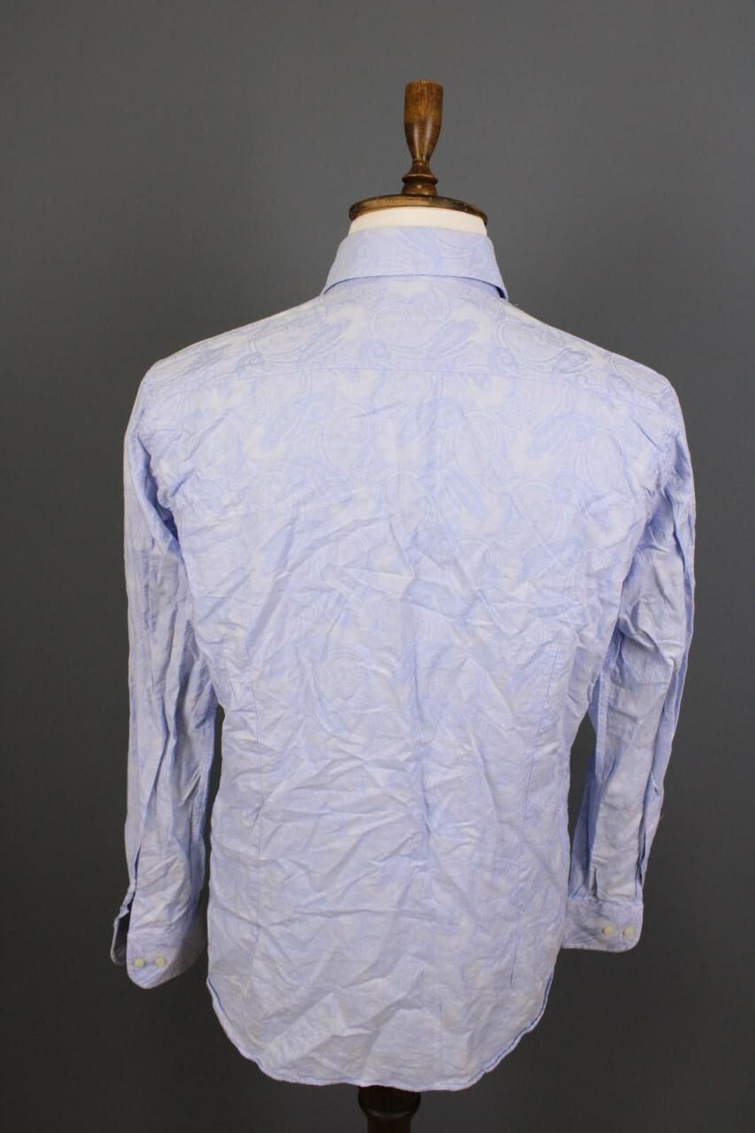 Etro Etro Milano Blue Paisley Button Down Shirt Size 41 Size US M / EU 48-50 / 2 - 8 Thumbnail