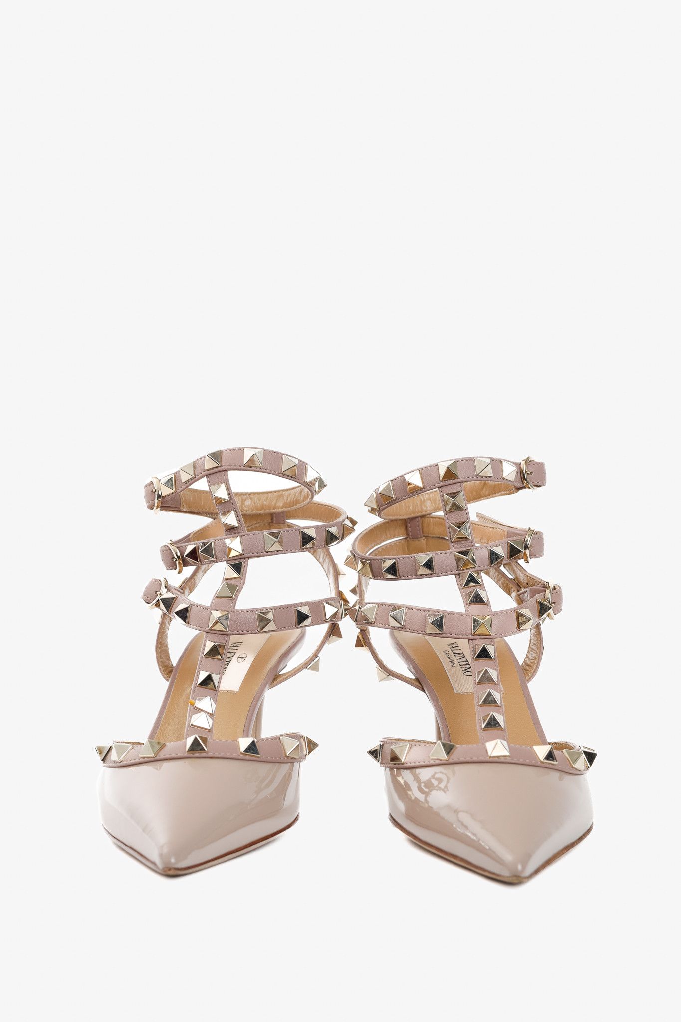 Valentino Valentino Garavani Rockstud 65 Patent Leather Caged Pumps Size US 4.5 / IT 34.5 - 2 Thumbnail