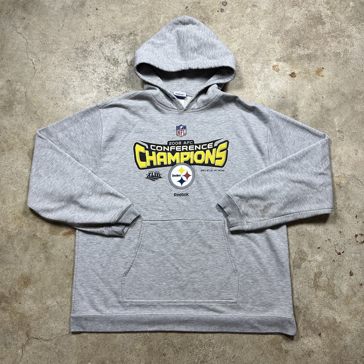 Reebok VTG 2008 Reebok NFL Pittsburgh Steelers Football Hoodie Size US XL / EU 56 / 4 - 1 Thumbnail