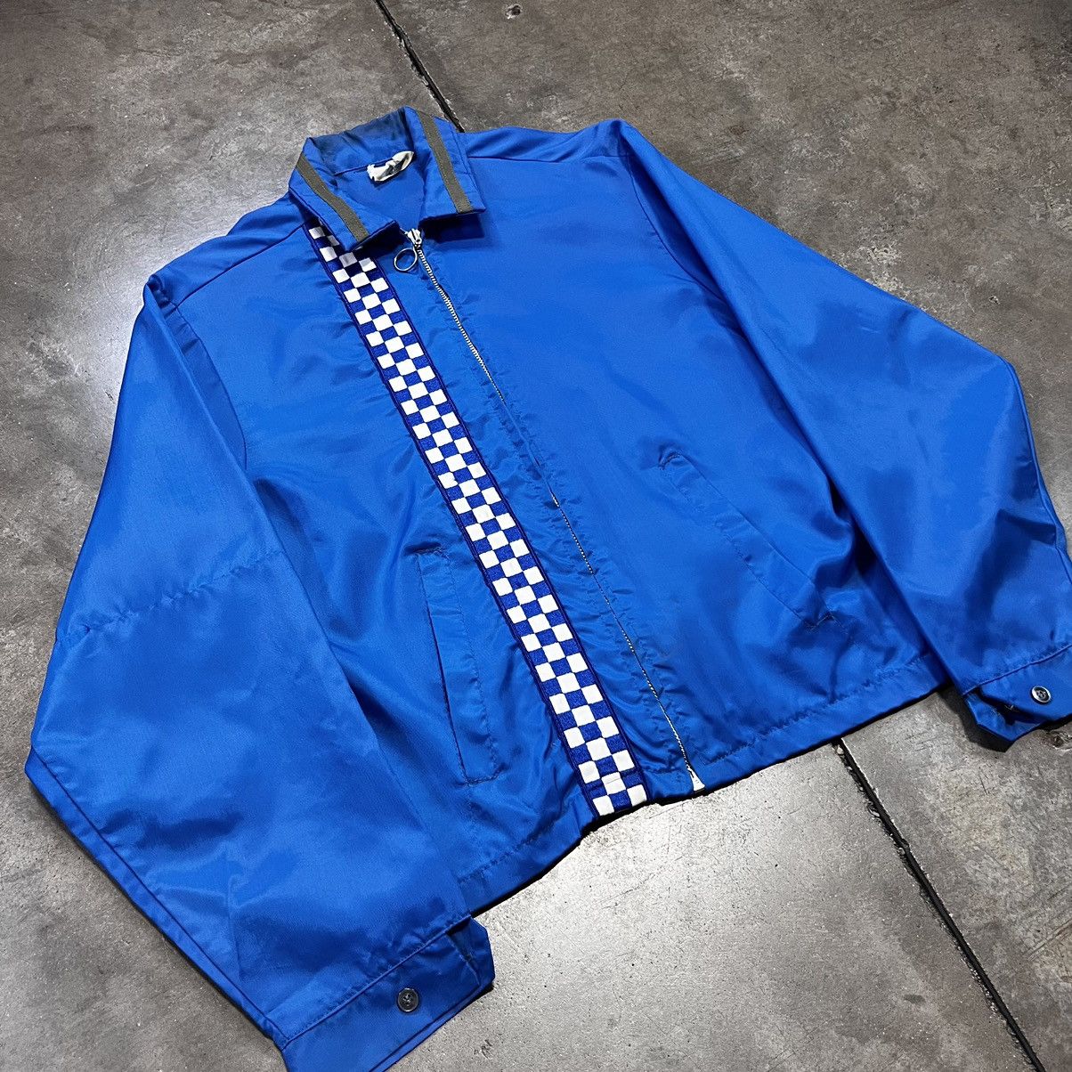 Vintage True Vintage 60s Windbreaker Jacket Racing Checkered Flag Size US M / EU 48-50 / 2 - 3 Thumbnail