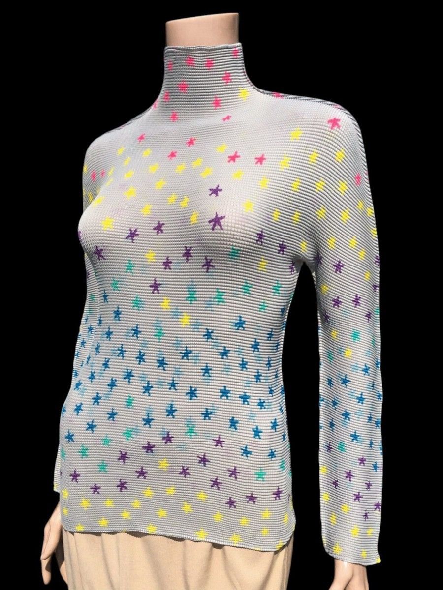 Homme Plisse Issey Miyake Pleat Please Issey Miyake Star Printed L/S Shirt Size US M / EU 48-50 / 2 - 4 Thumbnail