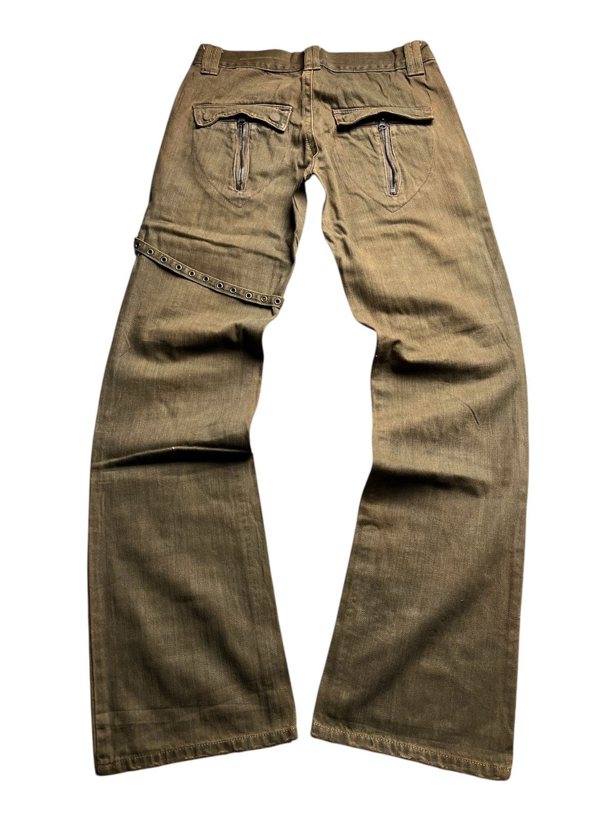 If Six Was Nine Midas Mud Max Bondage Distressed Flared Jeans Size US 30 / EU 46 - 2 Thumbnail