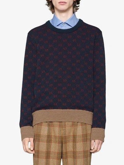 Gucci Gucci GG logo wool sweater Size US S / EU 44-46 / 1 - 10 Thumbnail