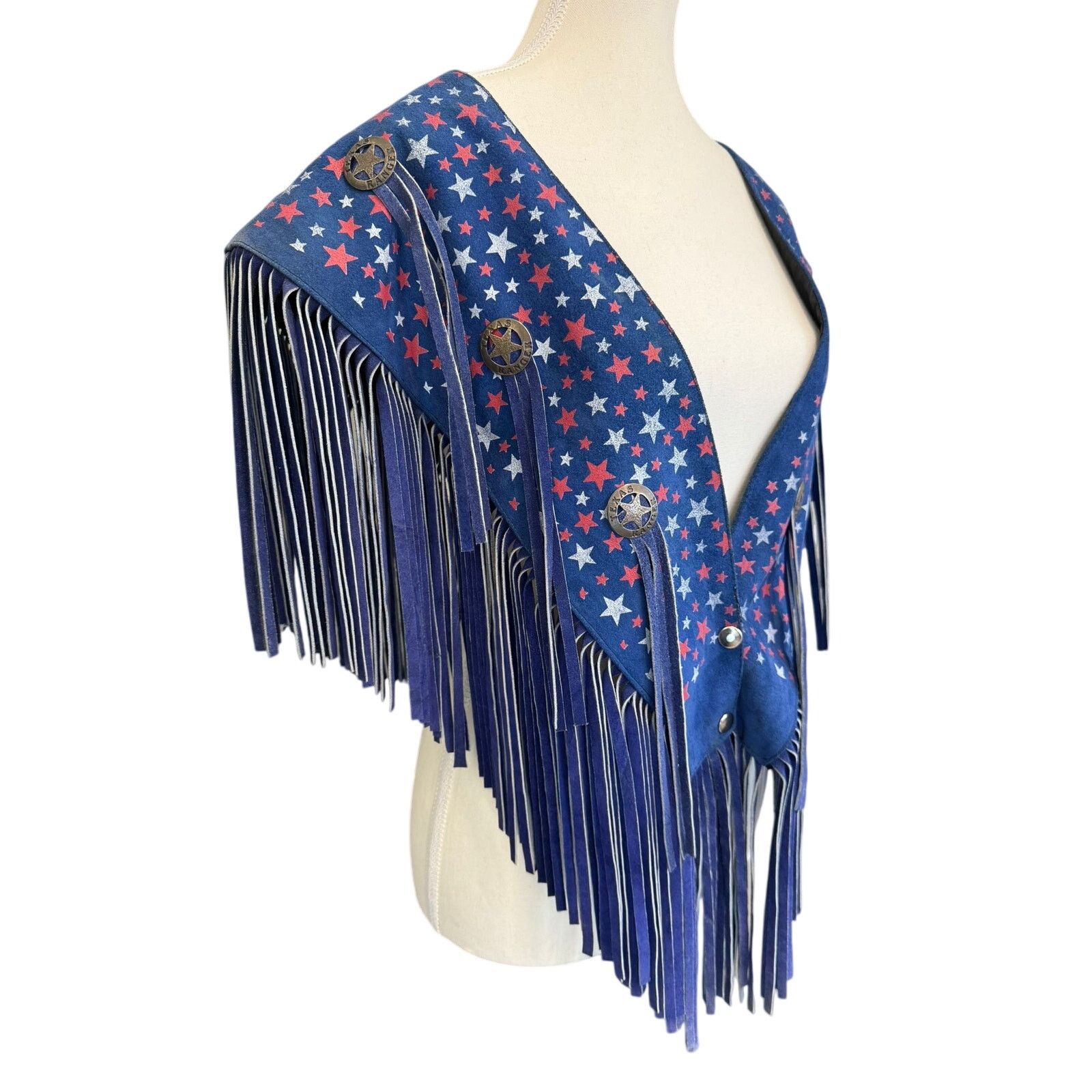 Vintage Vintage RARE Chasser Leather Suede Fringe Western American Size ONE SIZE - 3 Thumbnail