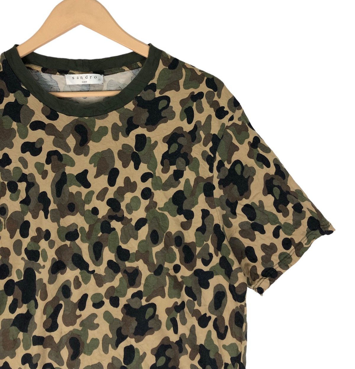 Sandro Sandro Paris Camo T Shirt Made In France Size US M / EU 48-50 / 2 - 6 Thumbnail