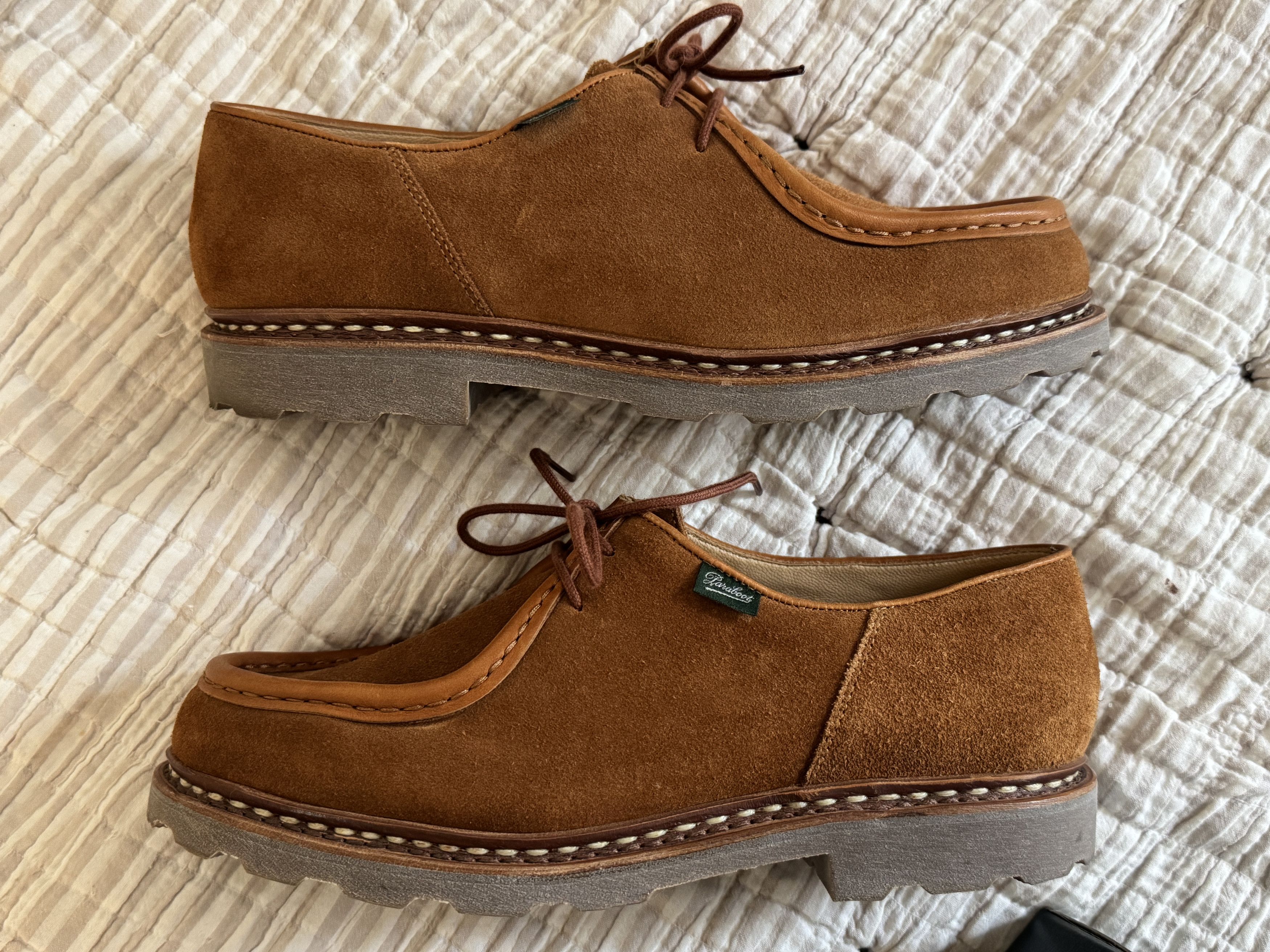 Paraboot Paraboot Michael 43.5 - Whiskey Suede, Excellent Size US 10.5 / EU 43-44 - 1 Thumbnail