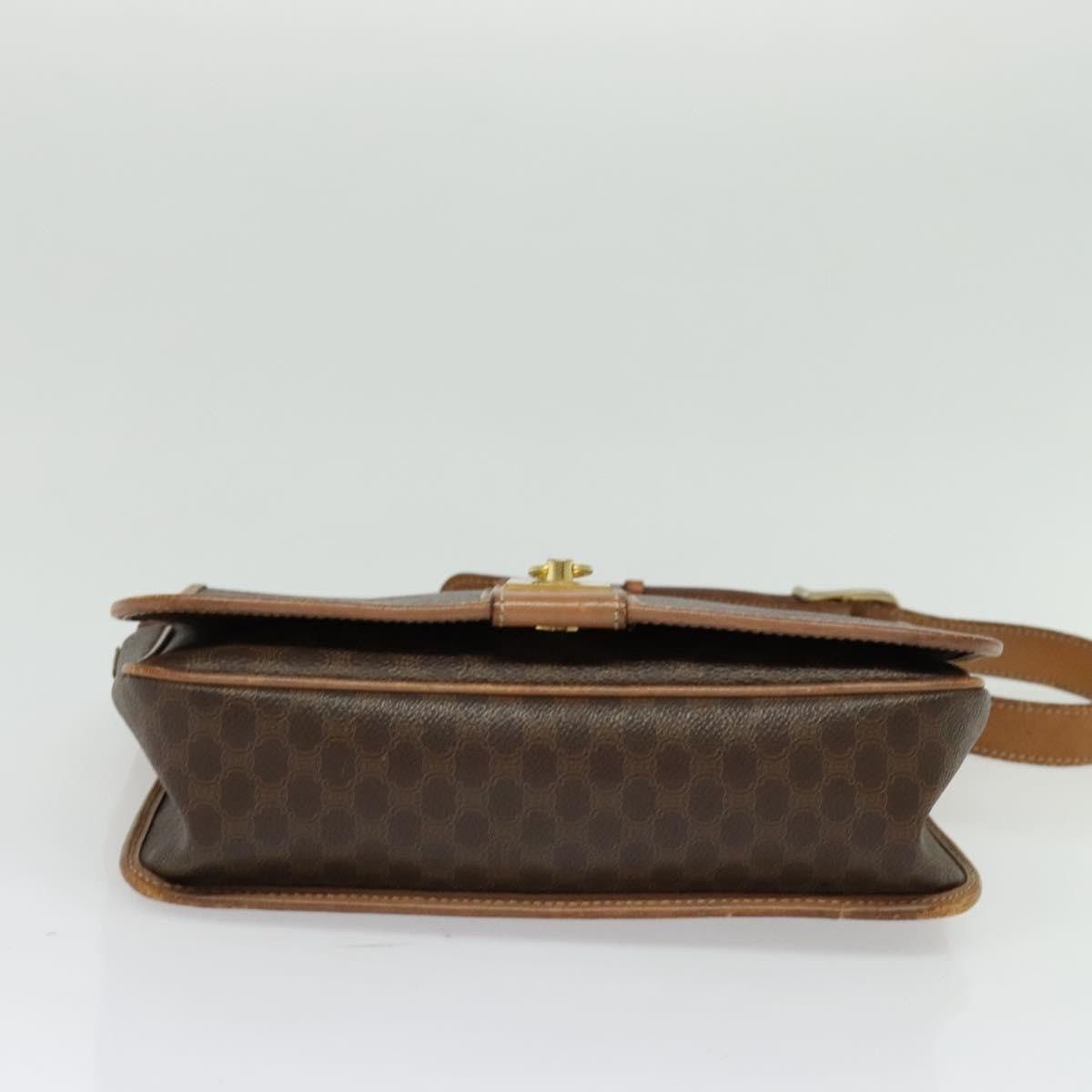 Celine CELINE Macadam Canvas Shoulder Bag Pvc Leather Brown Gold Size ONE SIZE - 9 Thumbnail