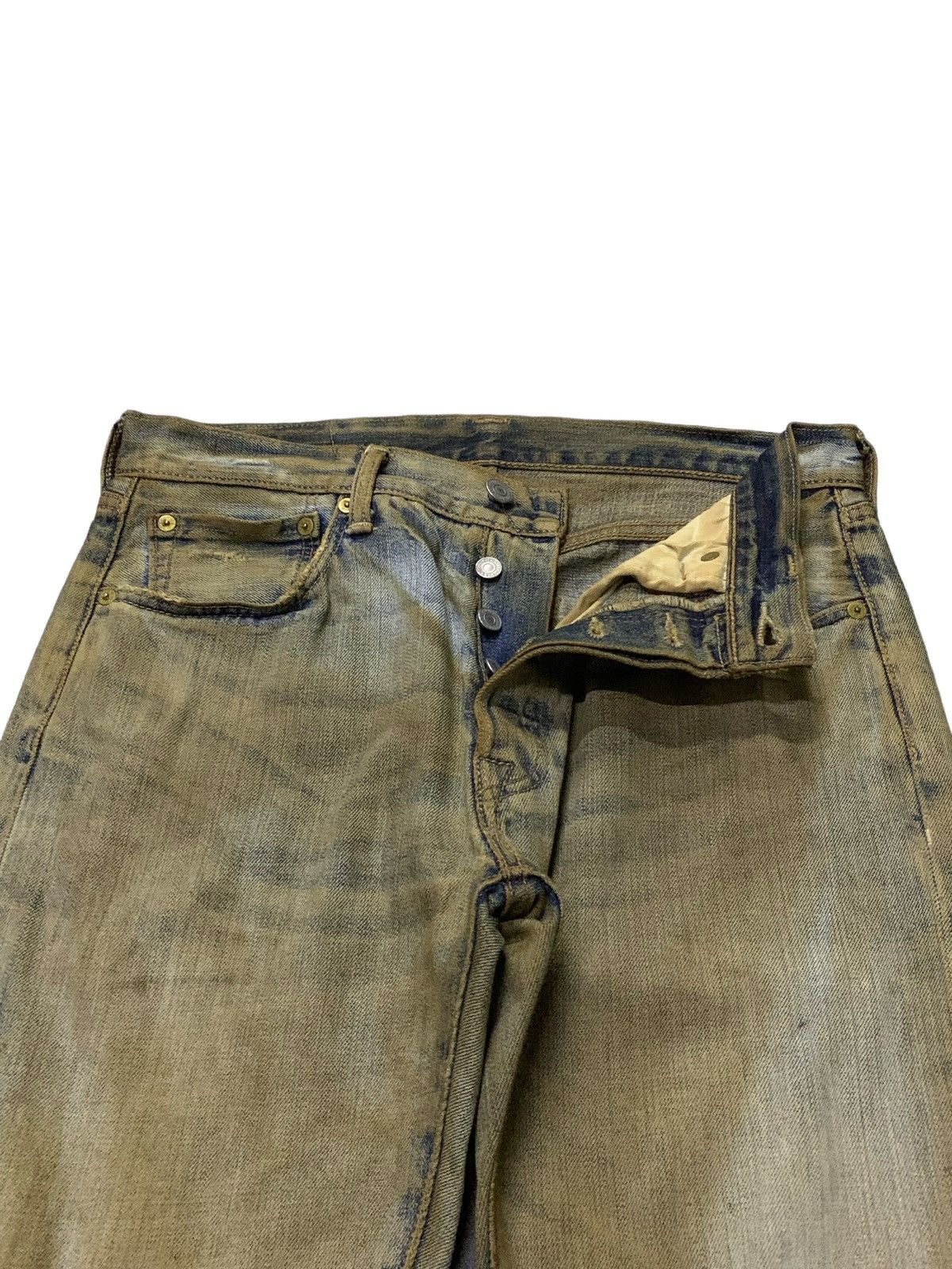 Hysteric Glamour × Levi's × Vintage Levis 501 Vintage Muddy Wash Distressed Jeans Size US 31 - 8 Thumbnail