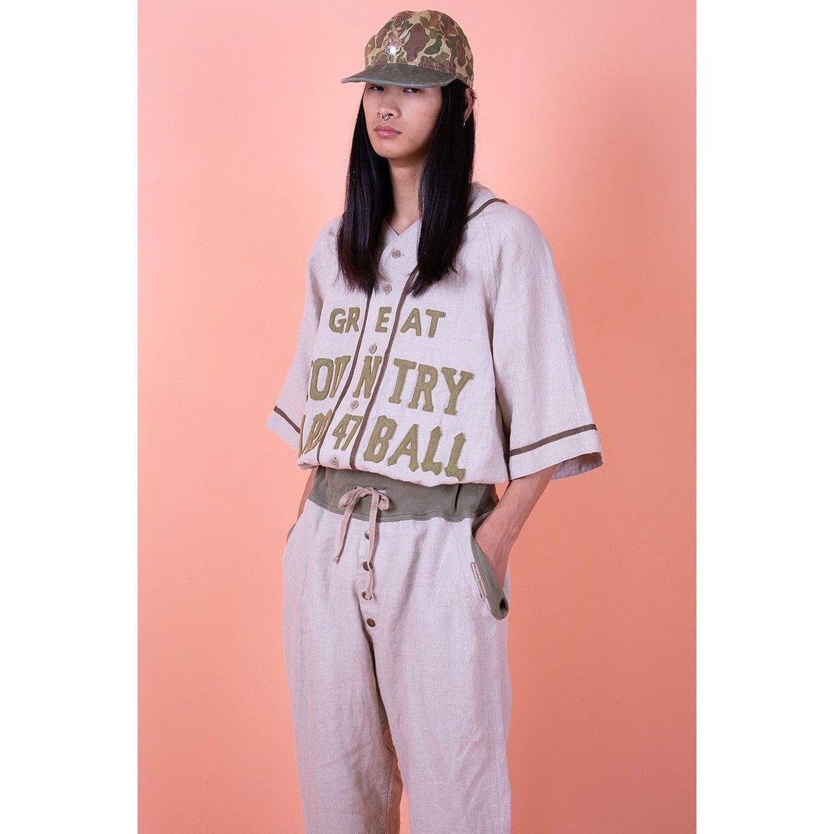 Kapital Kapital French Linen GREAT KOUNTRY Baseball Shirt Size US L / EU 52-54 / 3 - 9 Thumbnail