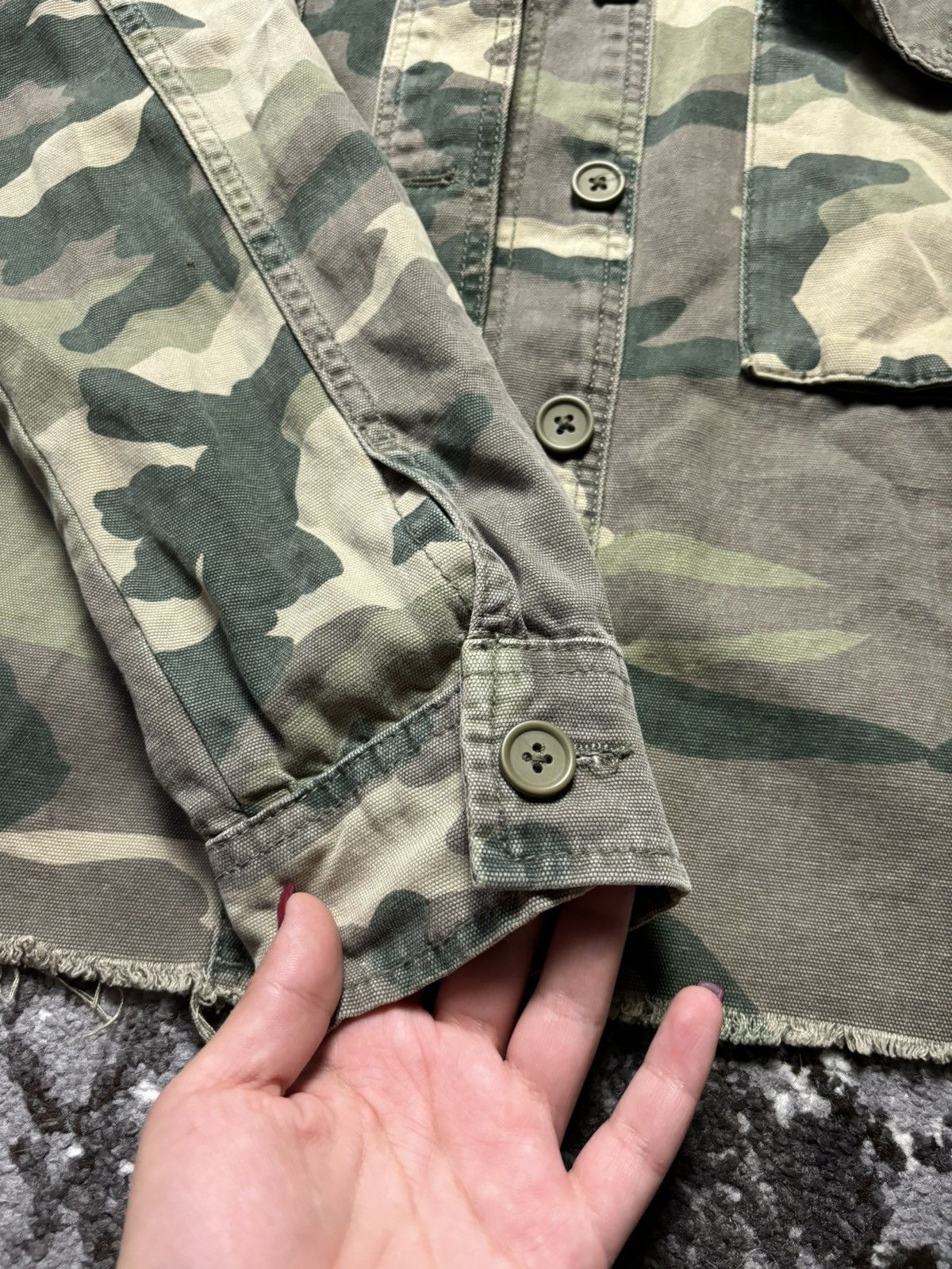 Topshop Streetwear Cotton Outer Shell Military Jacket Green Coats Size XS / US 0-2 / IT 36-38 - 3 Thumbnail