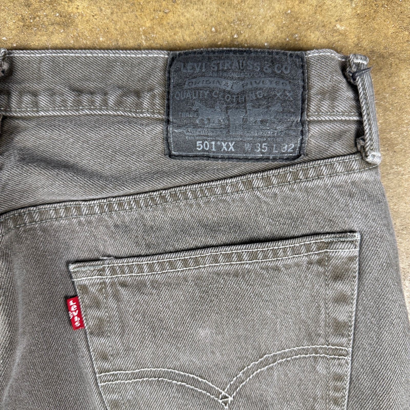 Levi's Y2K Levi’s 501XX Button Fly Jeans Men’s 33x29 Grey Size US 33 - 6 Thumbnail