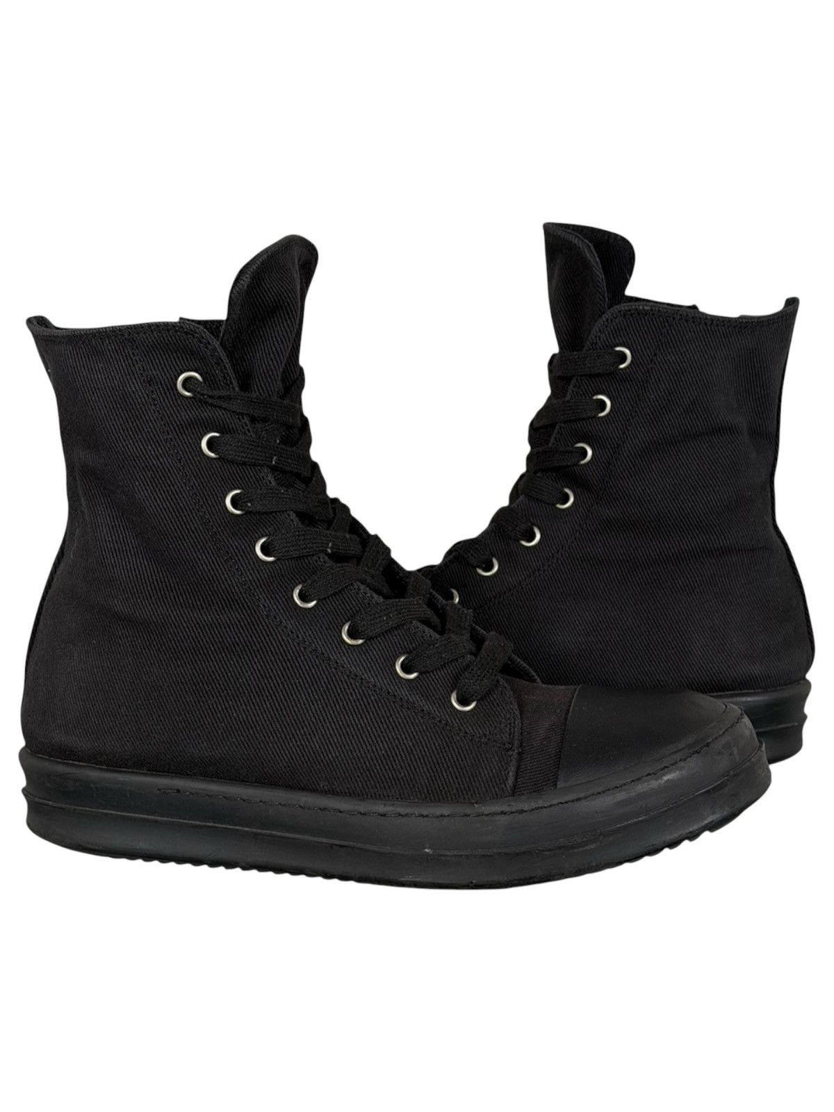 Rick Owens DRKSHDW Triple Black Ramones High Sneakers