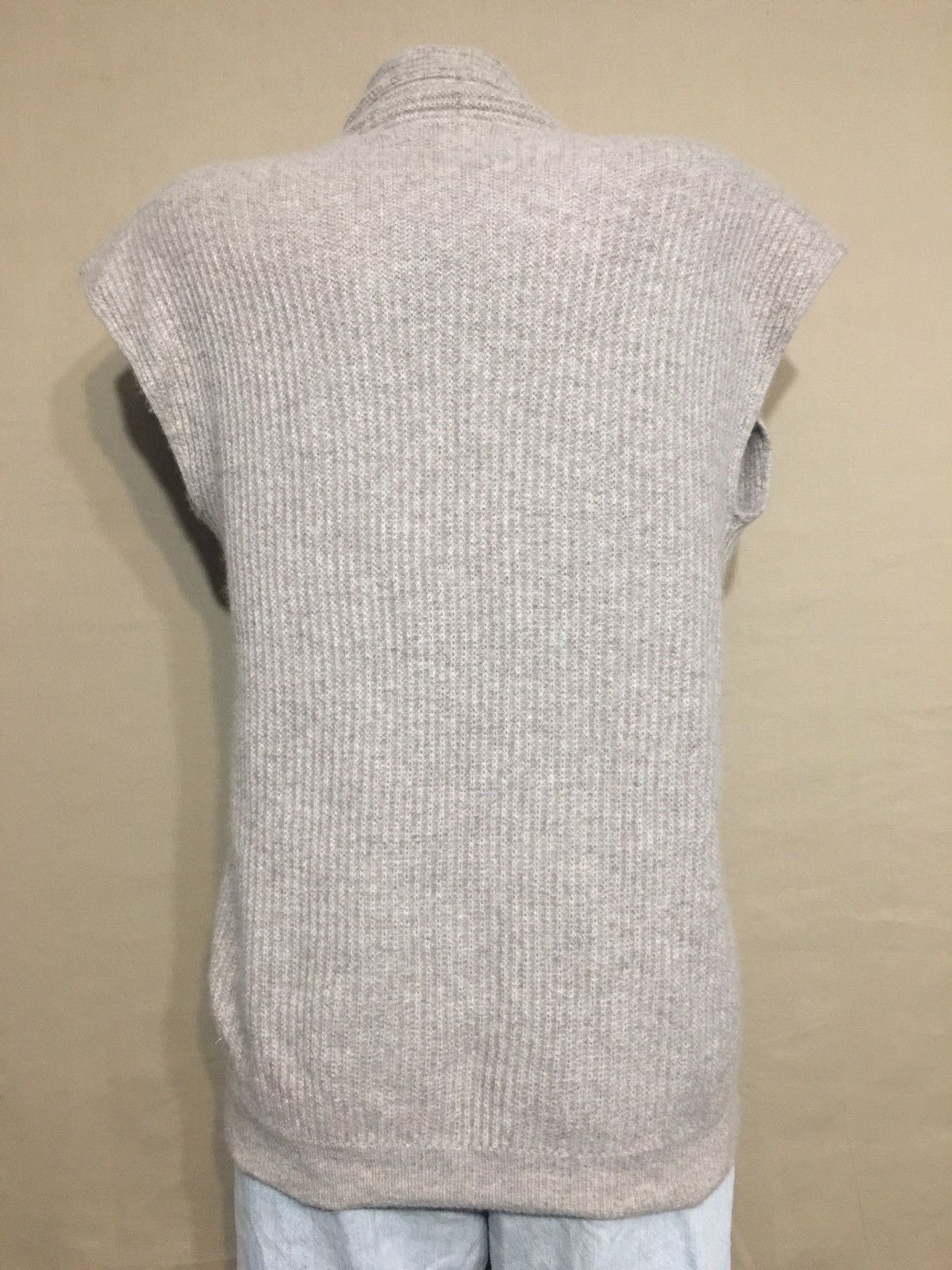 Allude ALLUDE Cashmere Beige Designer Knit Vest Sweater Size S Size S / US 4 / IT 40 - 6 Thumbnail