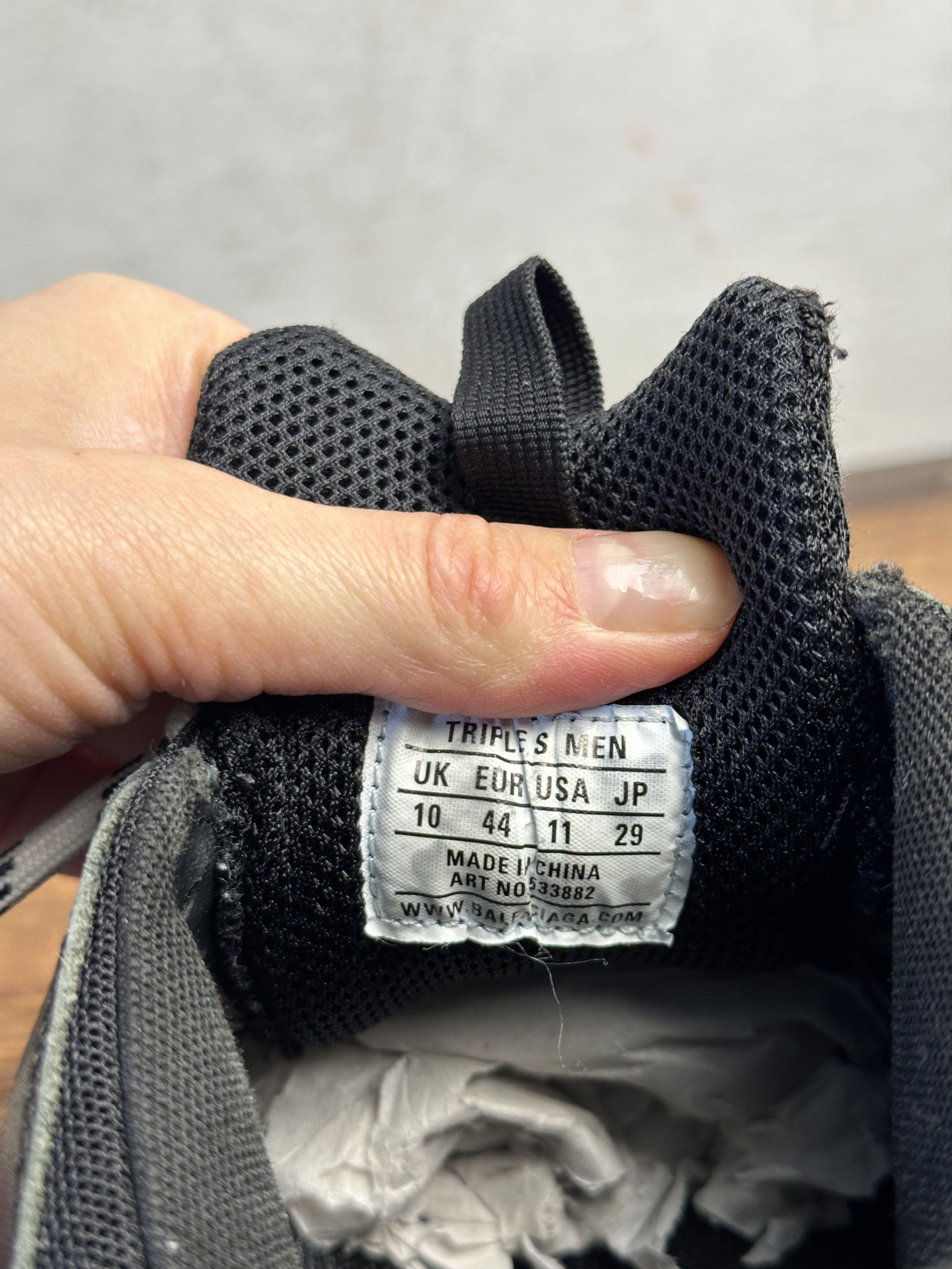 Balenciaga Balenciaga Triple S Black Red White Size US 11 / EU 44 - 12 Thumbnail