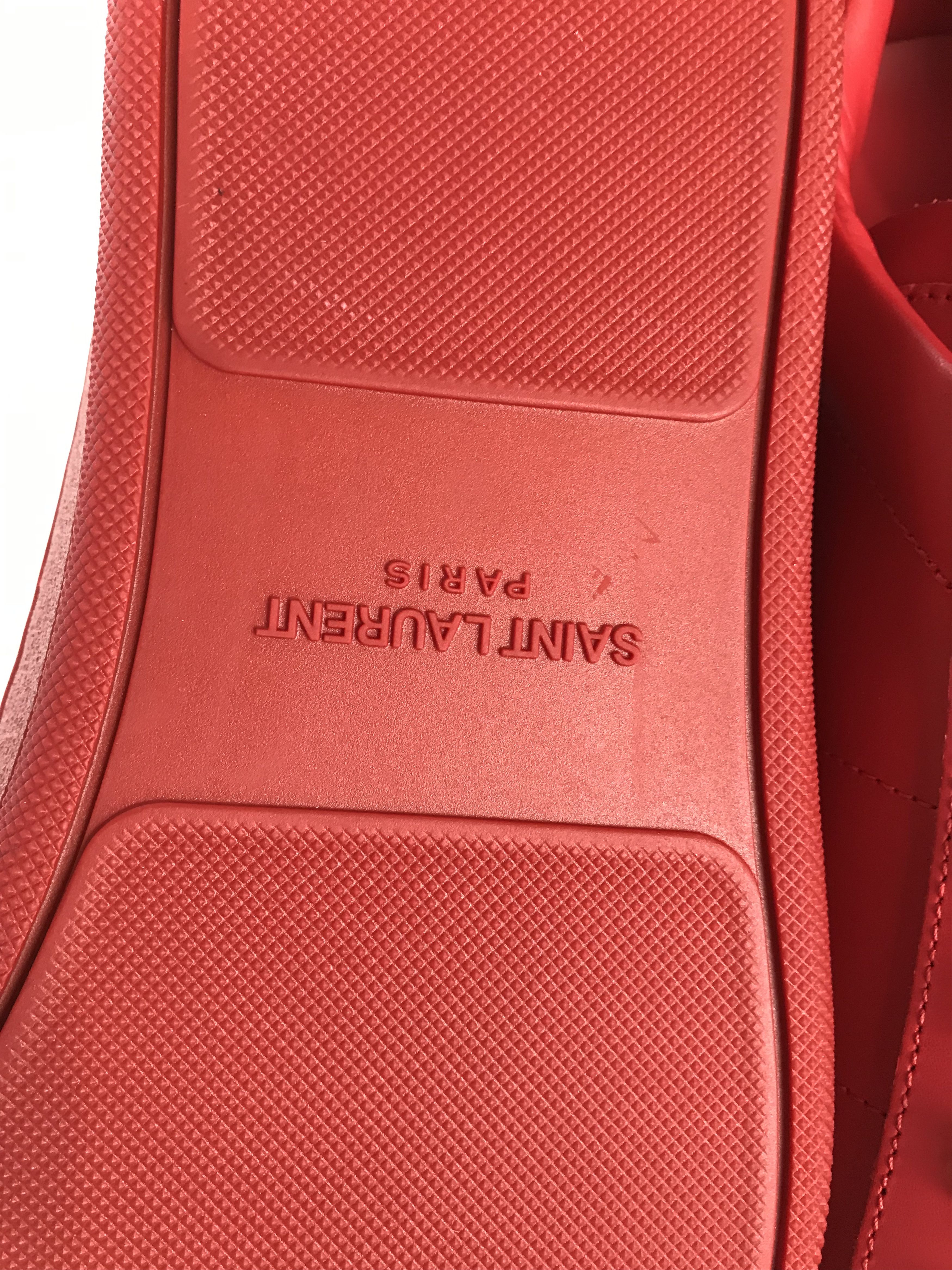 Saint Laurent Paris Saint Laurent Red Low Top Sneaker Size US 10 / EU 43 - 6 Thumbnail