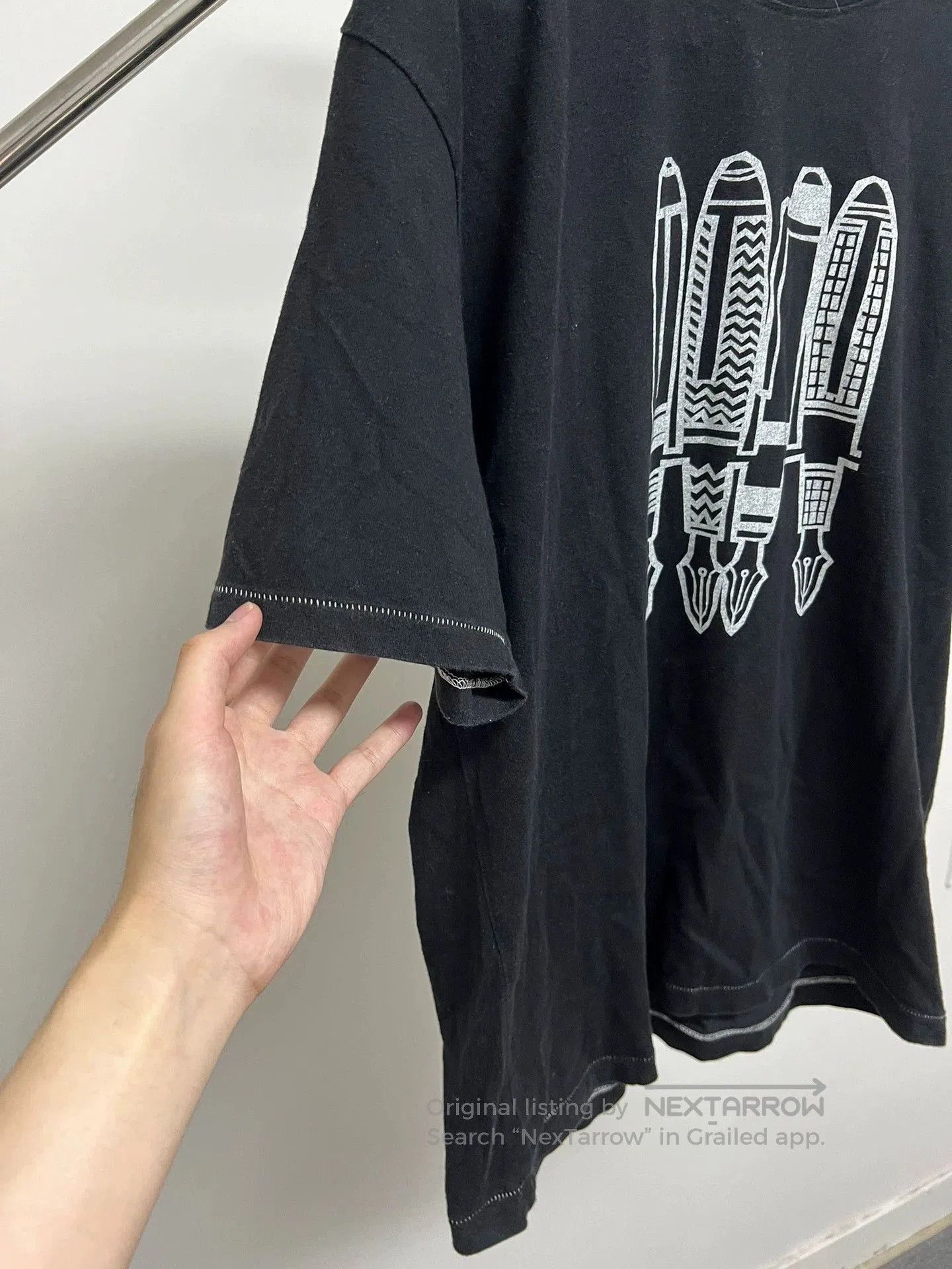 Issey Miyake Black Short Sleeve Graphic T. Size US XL / EU 56 / 4 - 5 Thumbnail