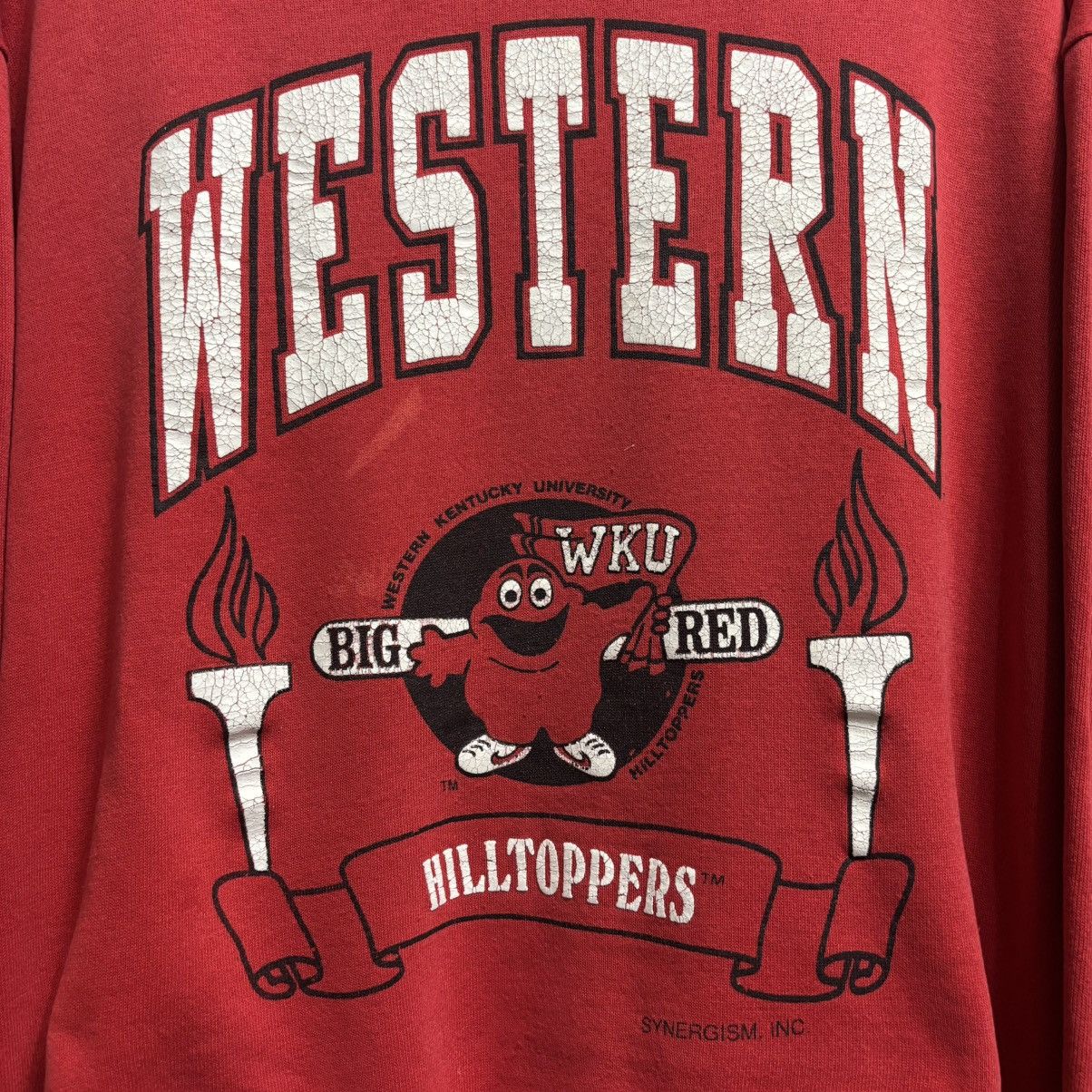 Vintage Vintage 80s WKU Big Red Hilltoppers Sweatshirt Punk Grunge Size US XL / EU 56 / 4 - 2 Thumbnail