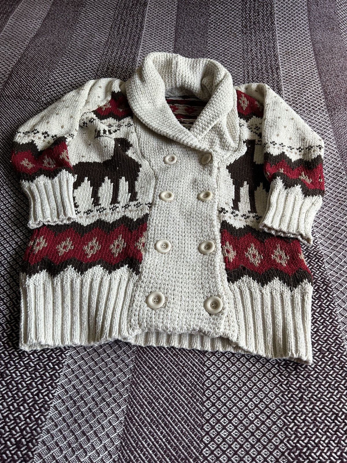 Vintage Vintage Cowichan Sweater 60/70s Hand Knitted Unisex Size S/M Size US S / EU 44-46 / 1 - 3 Thumbnail