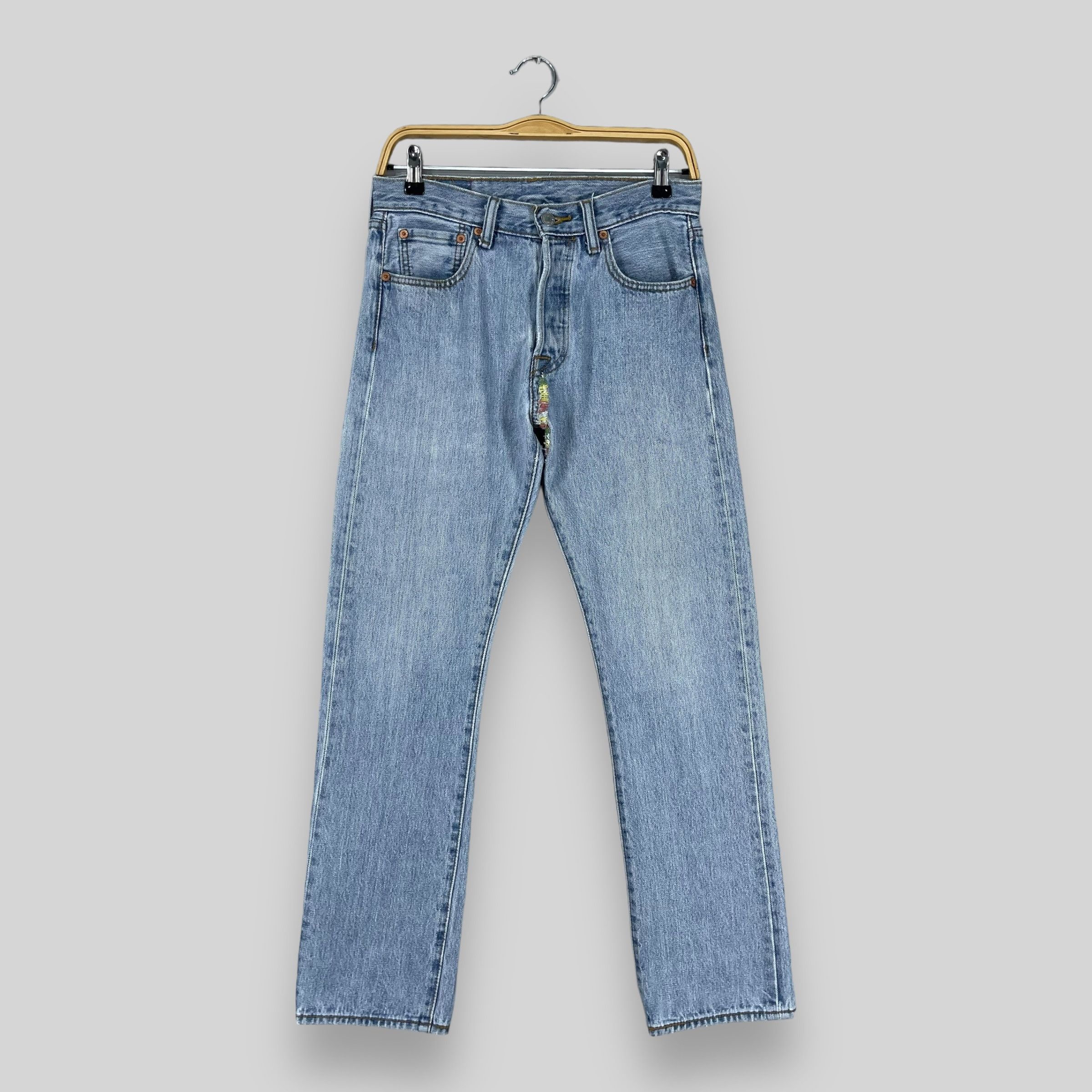 W29 L28 Vintage Levis 501 Distressed Reinforced Jeans