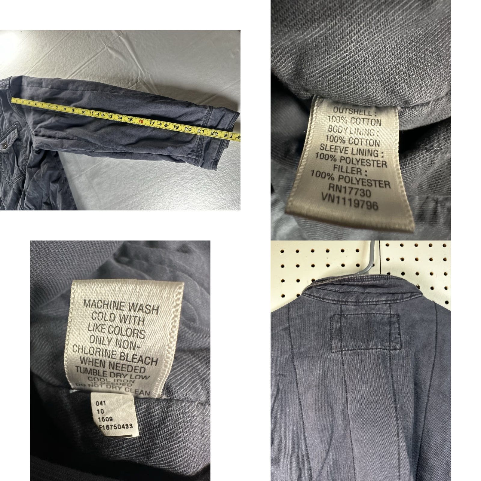 Mossimo VINTAGE Mossimo Jacket Womens Large Navy Button Up Collared Field Coat Shirt Size L / US 10 / IT 46 - 8 Thumbnail