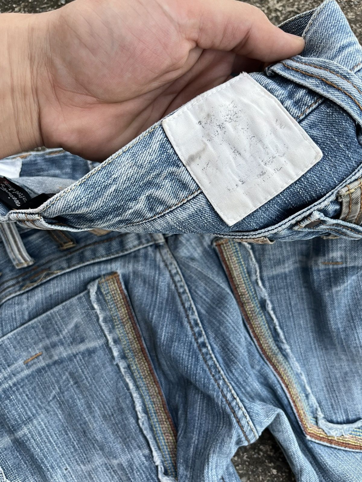 If Six Was Nine Vintage Dominate Handcrafted Double Waist Jeans Rare Design Size US 31 - 9 Thumbnail