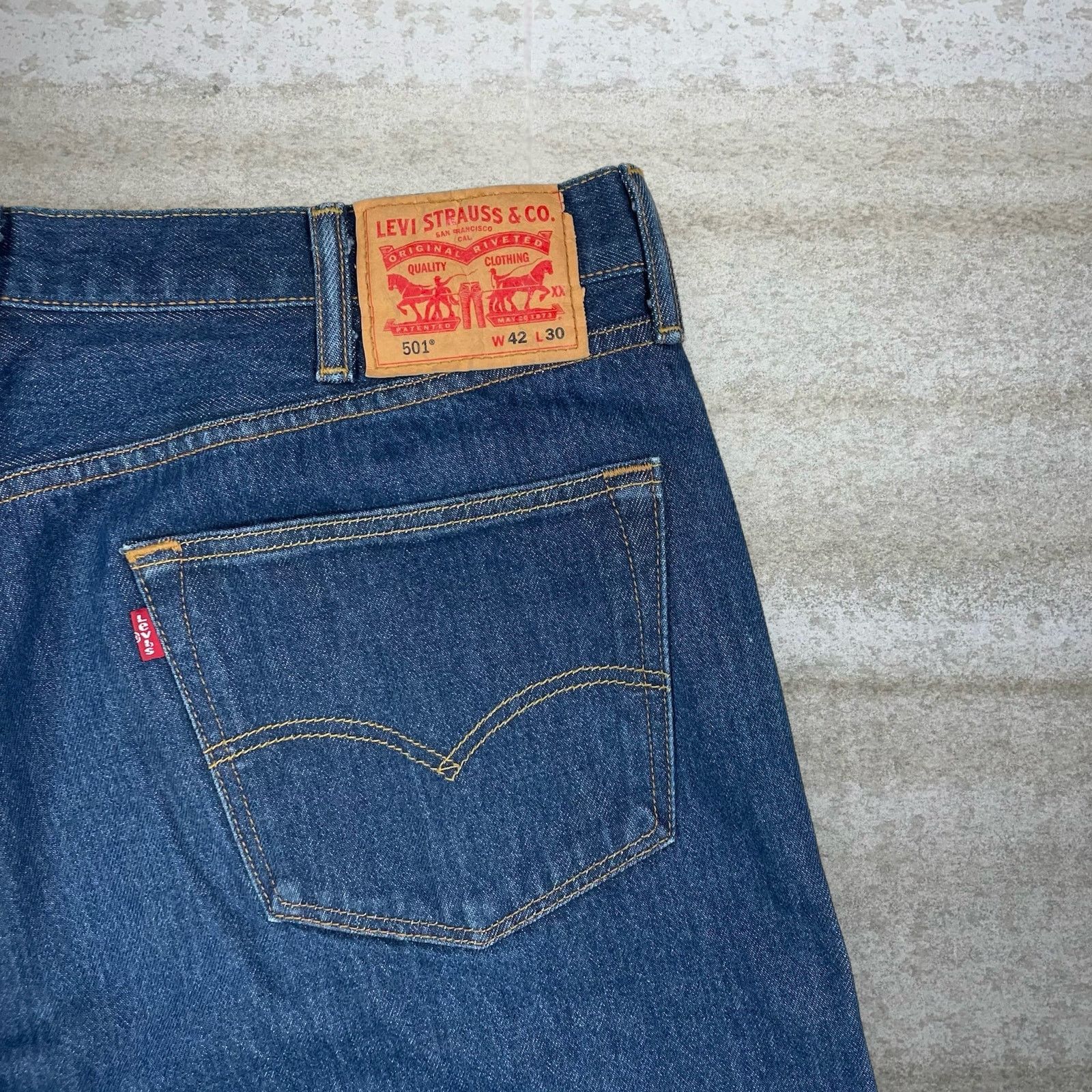 Levi's Vintage Y2K Levis 501 Jeans 42x30 Regular Straight Dark Wash Size US 42 / EU 58 - 3 Thumbnail