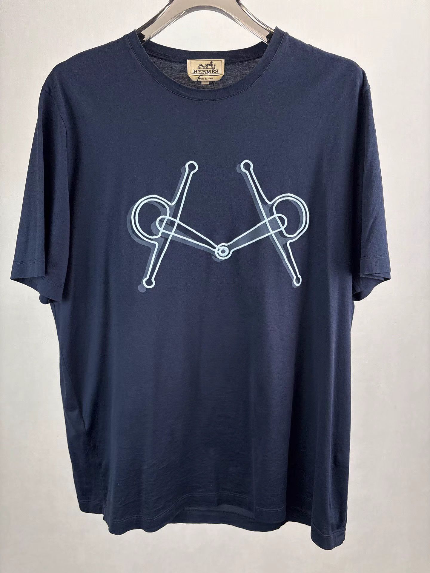 Hermes HERMES Horseshoe Buckle Embroidered Short Sleeve K1 Size US XXL / EU 58 / 5 - 1 Thumbnail