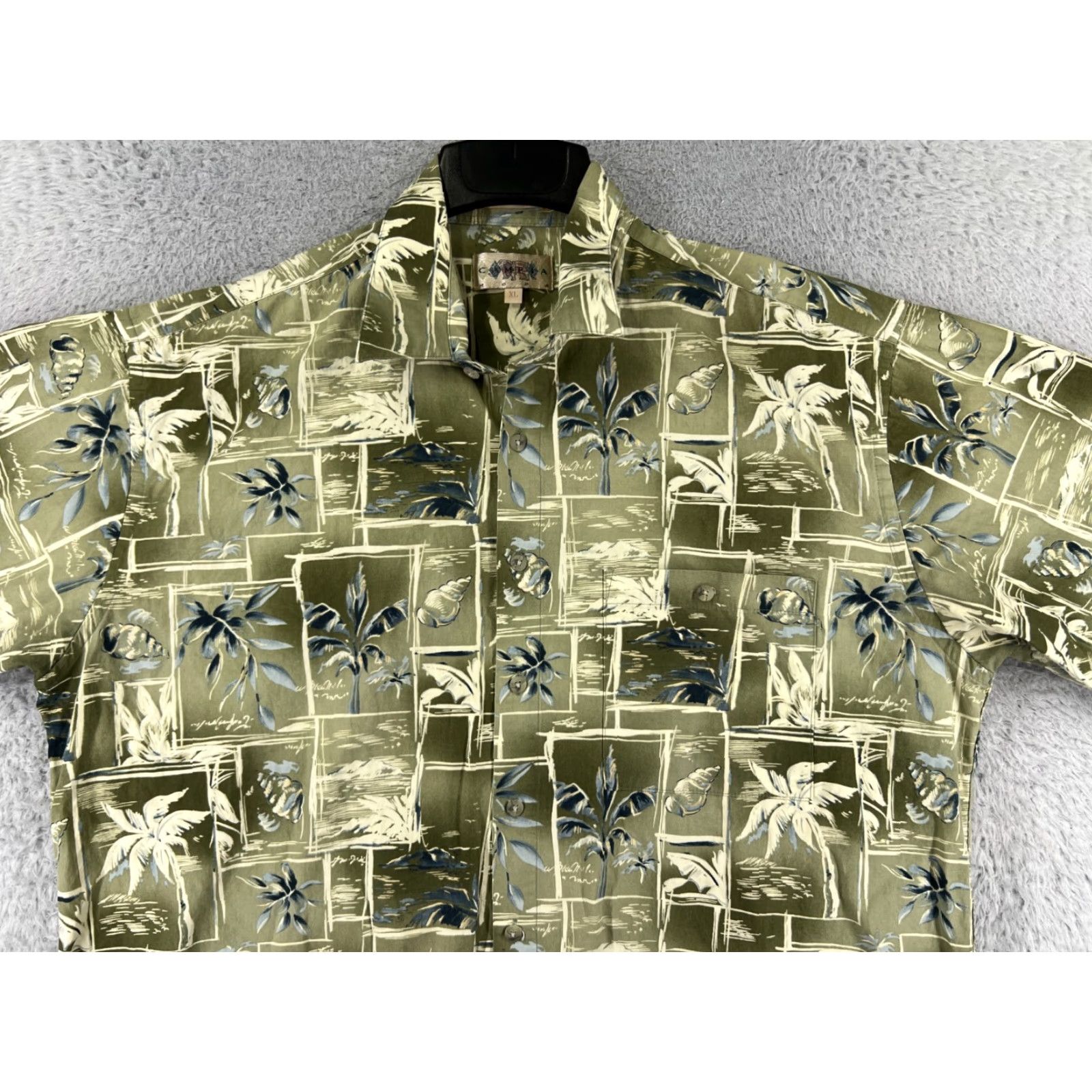Vintage Campia Moda Campia Shirt Men XL Green Button Up 100% Cotton Floral Aloha Hawaiian Beach Vacation Size US XL / EU 56 / 4 - 6 Thumbnail