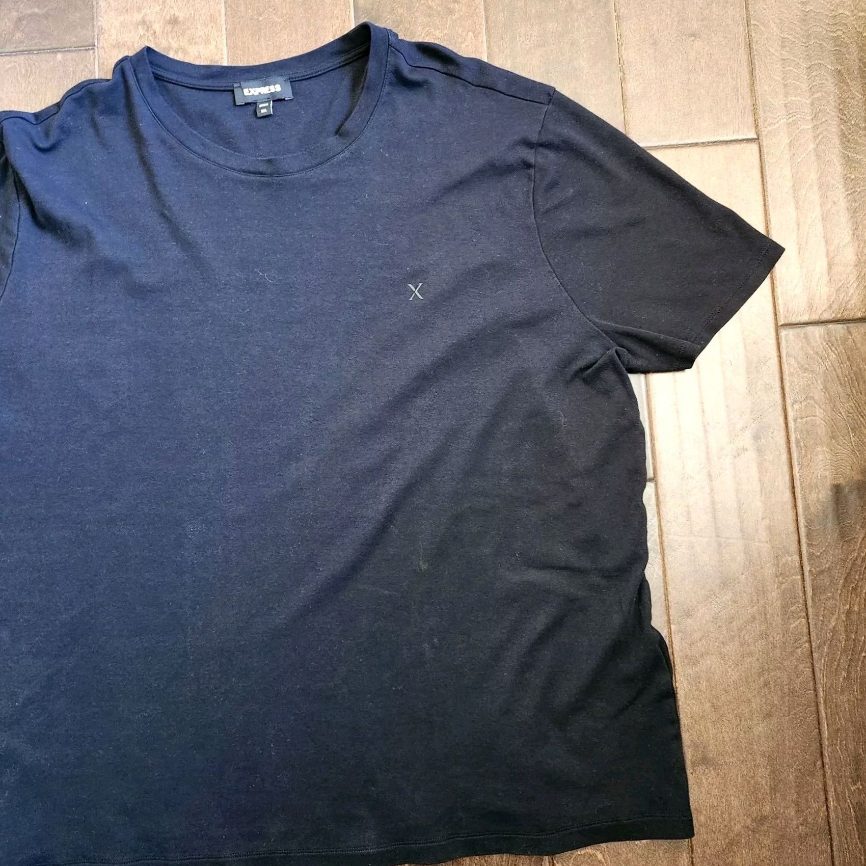 Express Express Men's Black T-Shirt 2XL Short Sleeve Round Neck Cotton Shirt Mens Regular Size 2XL Black Solid Tee VectorSuitable for Fall Spring Summer Size US XXL / EU 58 / 5 - 5 Thumbnail