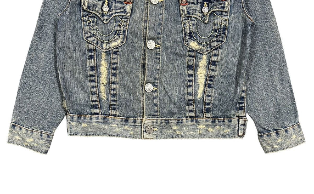 True Religion Vtg🔥Y2k True Religion Distressed Trucker Denim Jacket Size XL / US 12-14 / IT 48-50 - 4 Thumbnail