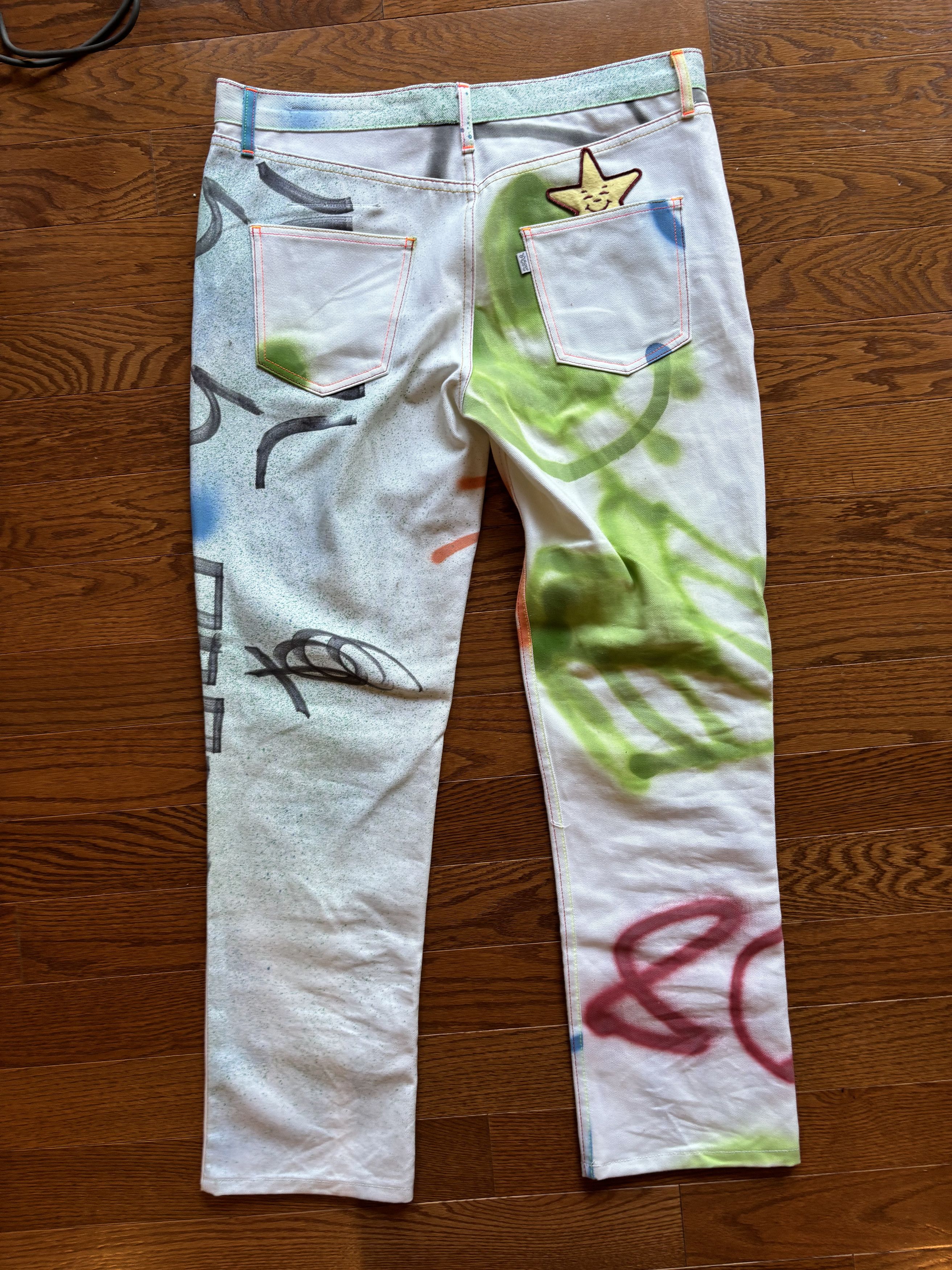 Asspizza Ass Pizza 2021 Spray Paint Therapy Denim Size US 36 / EU 52 - 2 Thumbnail