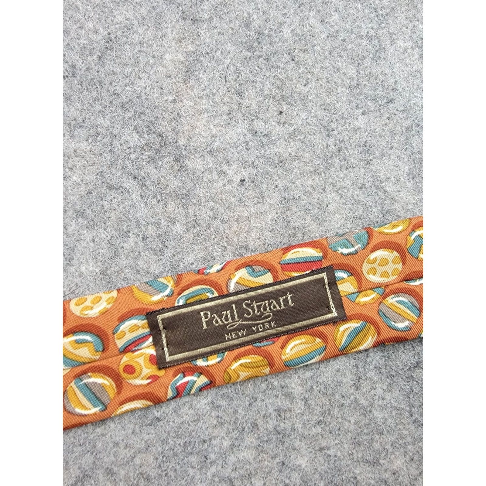 Paul Stuart Paul Stuart Tie Mens 100% Italian Silk Hand Made in Canada Geometric Multicolor 57"-60" Classic 1 Size Womens? Mens Size ONE SIZE - 4 Thumbnail