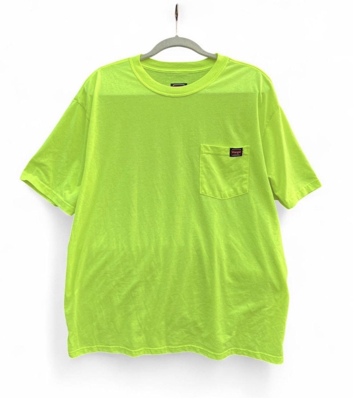 Wrangler Wrangler Neon Safety Yellow Pocket Tee Workwear Size US XXL / EU 58 / 5 - 1 Thumbnail