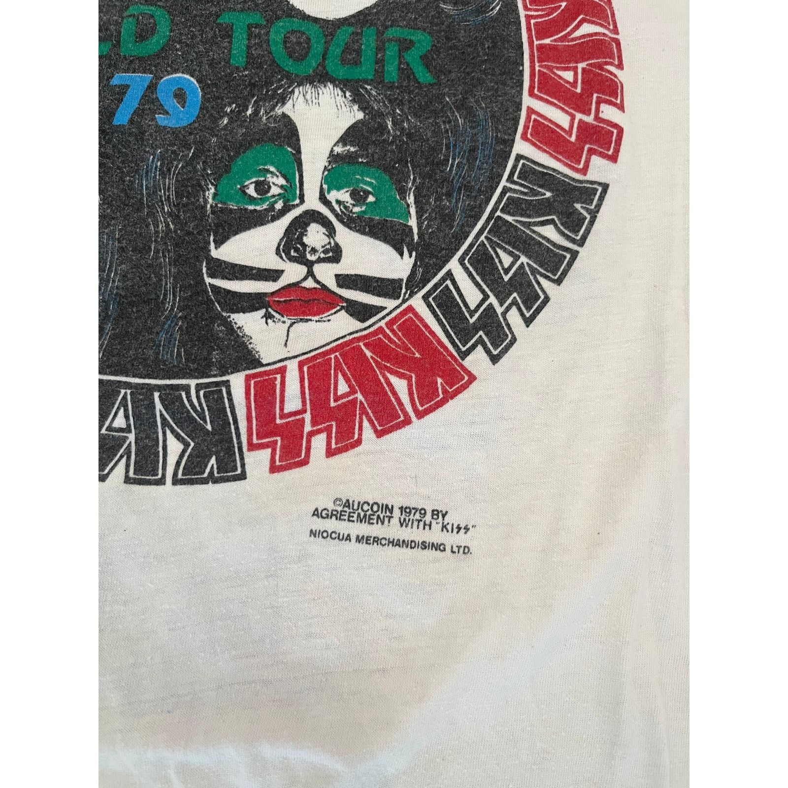 KISS AUTHENTIC 1979 KISS World Tour Dynasty Raglan Aucoin Niocua Size US M / EU 48-50 / 2 - 4 Thumbnail