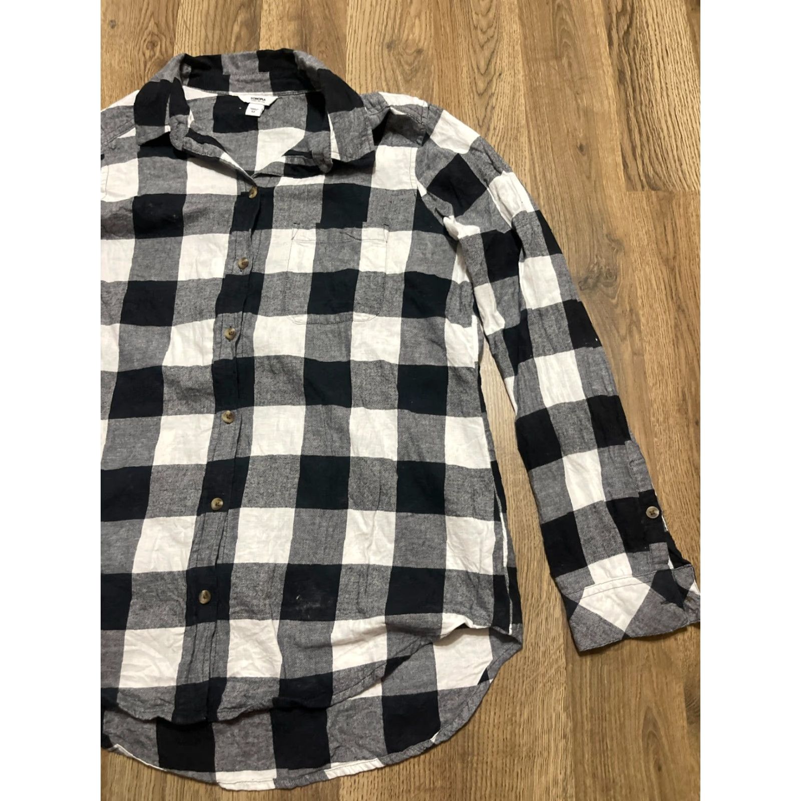 Vintage **Women's Size Medium Plaid Sonoma Shirt, Long Sleeve Button Up** User: Women's Size Medium Plaid Sonoma Shirt, Long Sleeve Button Up Size M / US 6-8 / IT 42-44 - 4 Thumbnail