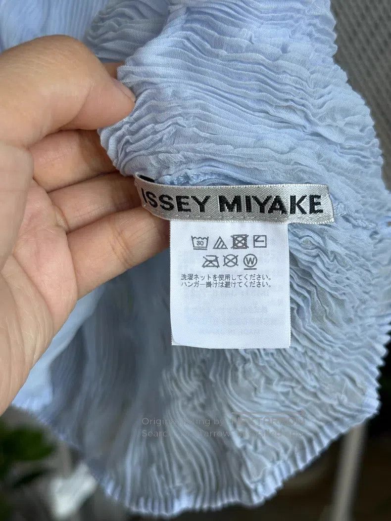 Issey Miyake Issey Miyake Wicker See-Through Short-Sleeve Top, Light Bl Size M / US 6-8 / IT 42-44 - 3 Thumbnail