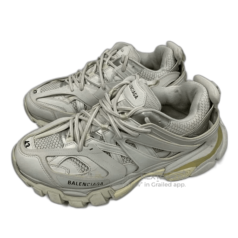 Balenciaga Track pure white Daddy shoes.
