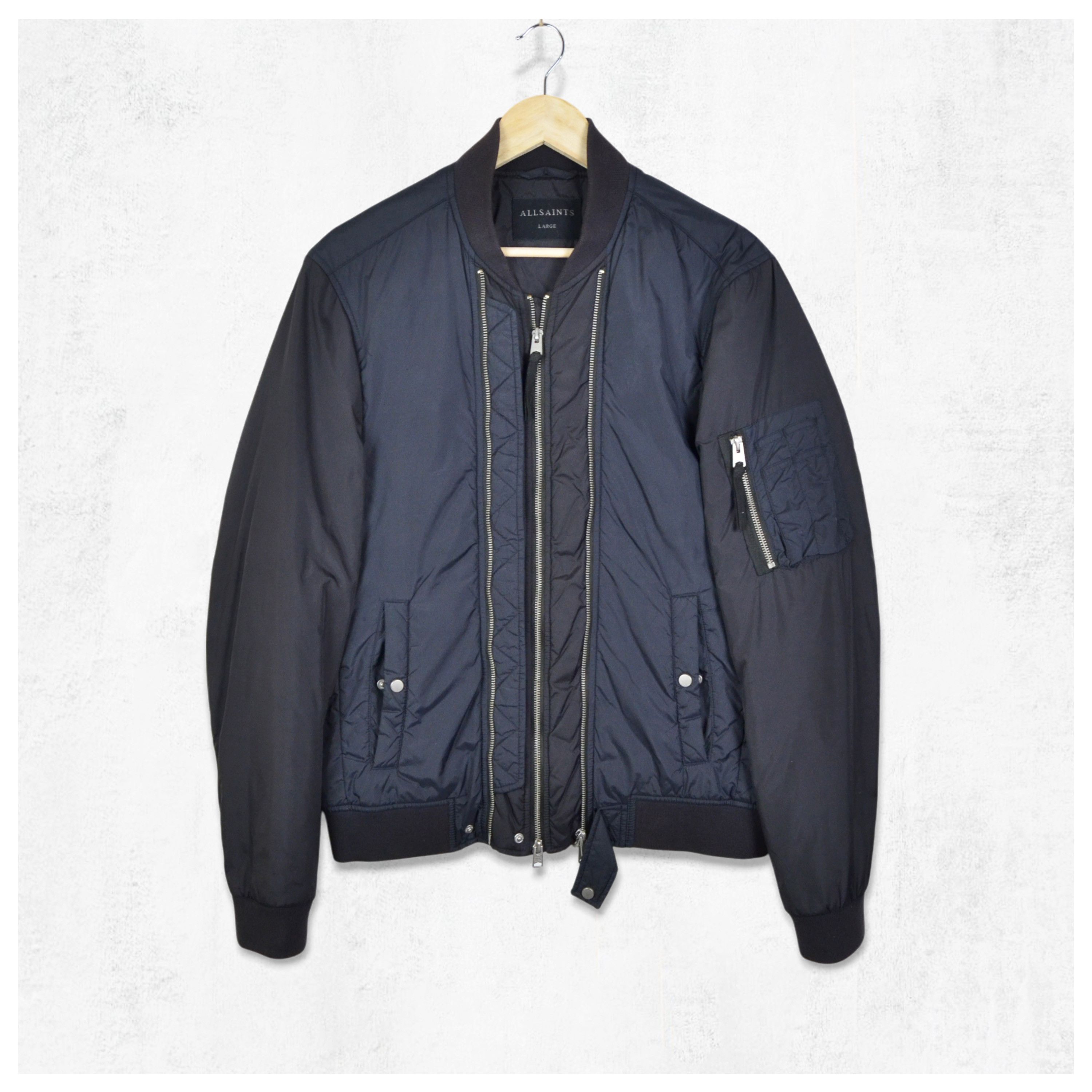 Allsaints Braddock Utility Bomber Double Zip Jacket M/L*