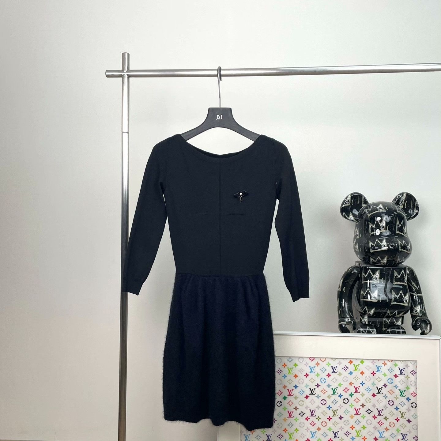 Louis Vuitton Louis Vuitton Wool Black Dress XS Women Size XS / US 0-2 / IT 36-38 - 1 Thumbnail