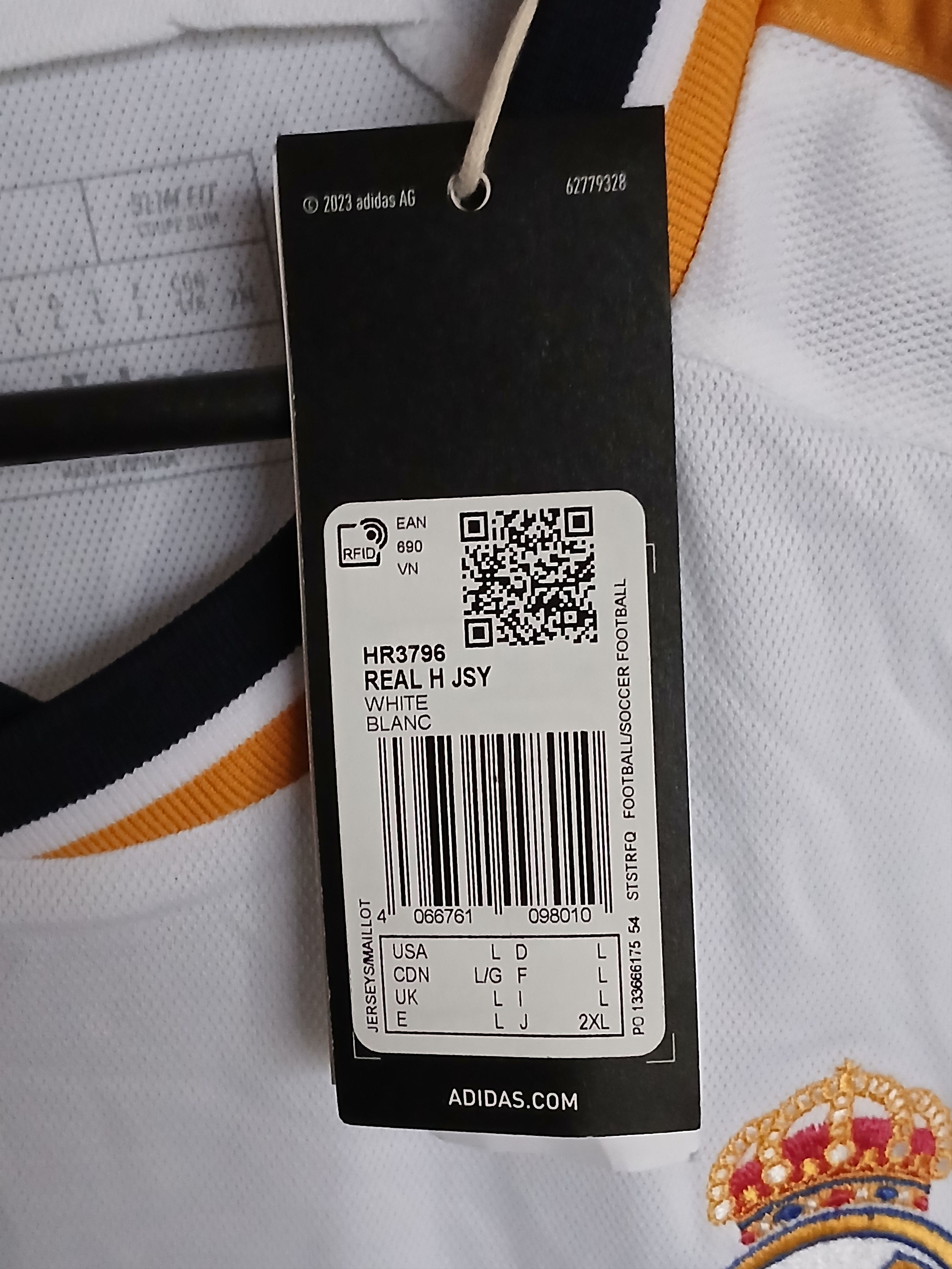 Adidas New Real Madrid 2023/2024 Home Football Jersey T-Shirt Size US L / EU 52-54 / 3 - 15 Thumbnail