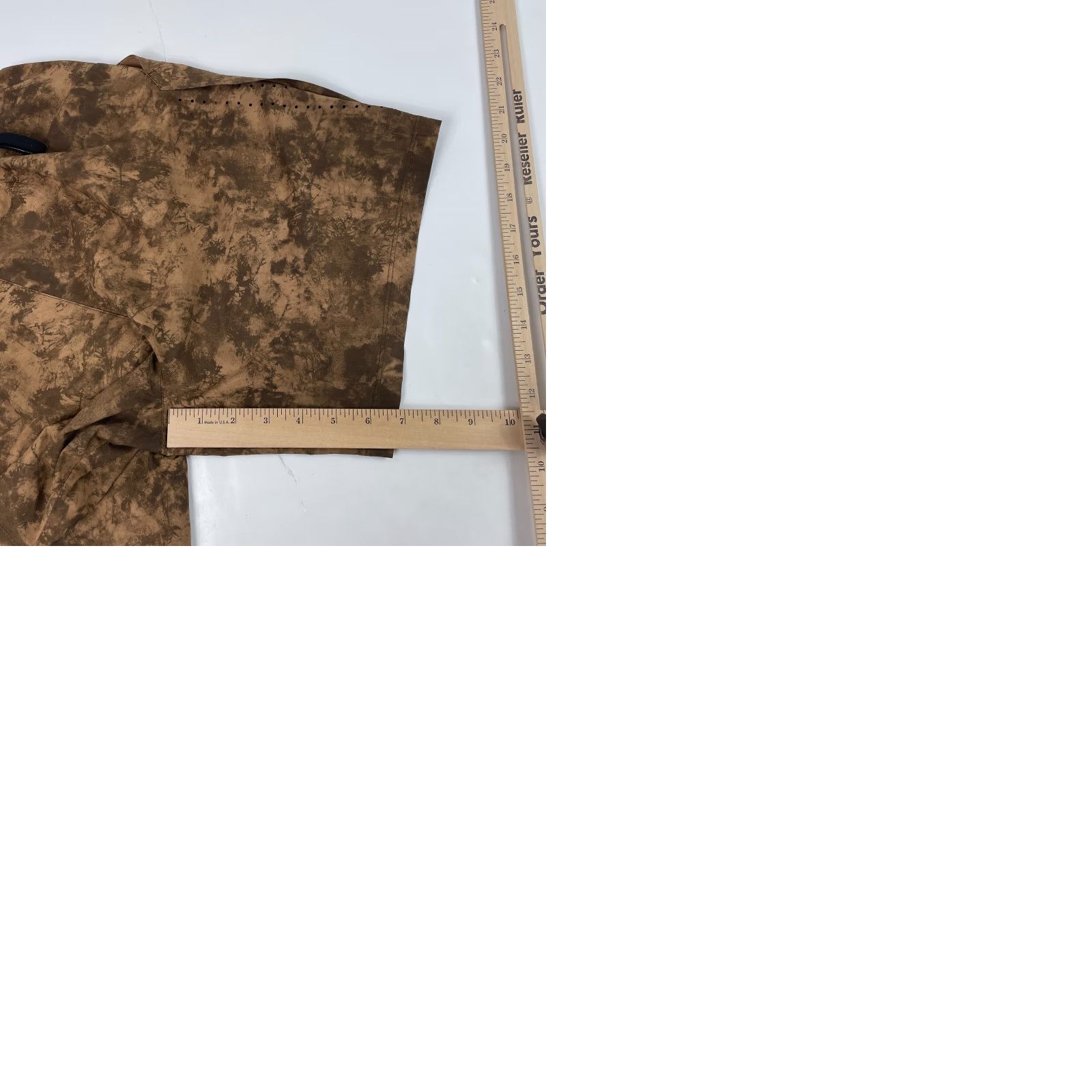 Vintage VRST Shorts Mens S Brown Tie Dye Lined 6.5in Inseam Athletic Pockets Moisture Wicking Drawstring Reflective Size US 26 / EU 42 - 9 Thumbnail