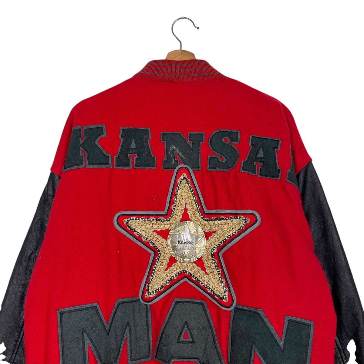 Kansai Yamamoto Vintage Kansai Yamamoto Varsity Leather Jacket Size US L / EU 52-54 / 3 - 2 Thumbnail