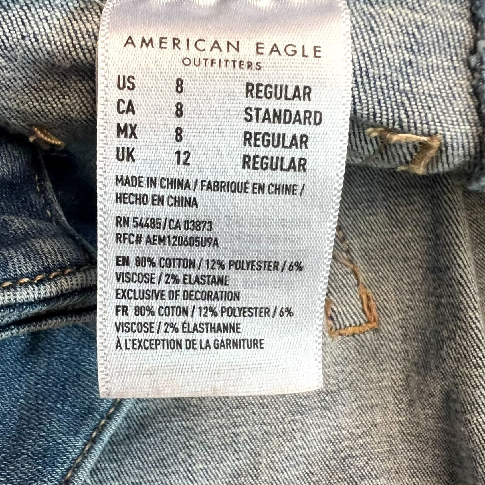American Eagle Outfitters American Eagle Blue Jean Mini Skirt Women's Size 8 Stretch Denim 30X15 Size 30" / US 8 / IT 44 - 6 Thumbnail