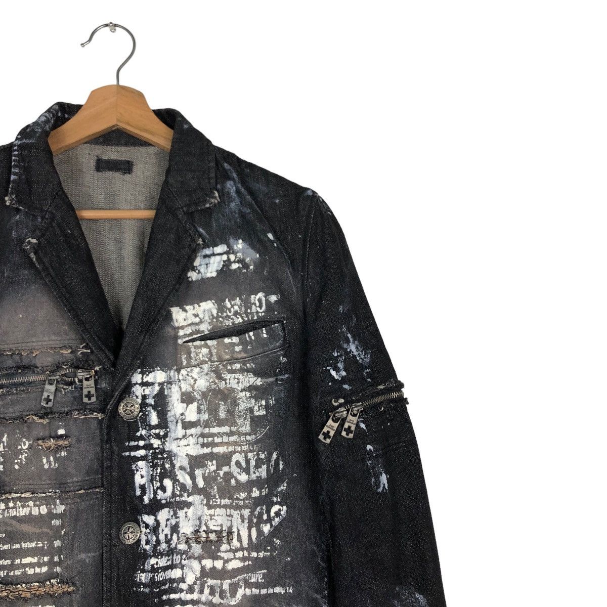 Hysteric Glamour 🔥Berning Sho Japan Punk Biker Jacket Distressed Style Size US M / EU 48-50 / 2 - 6 Thumbnail