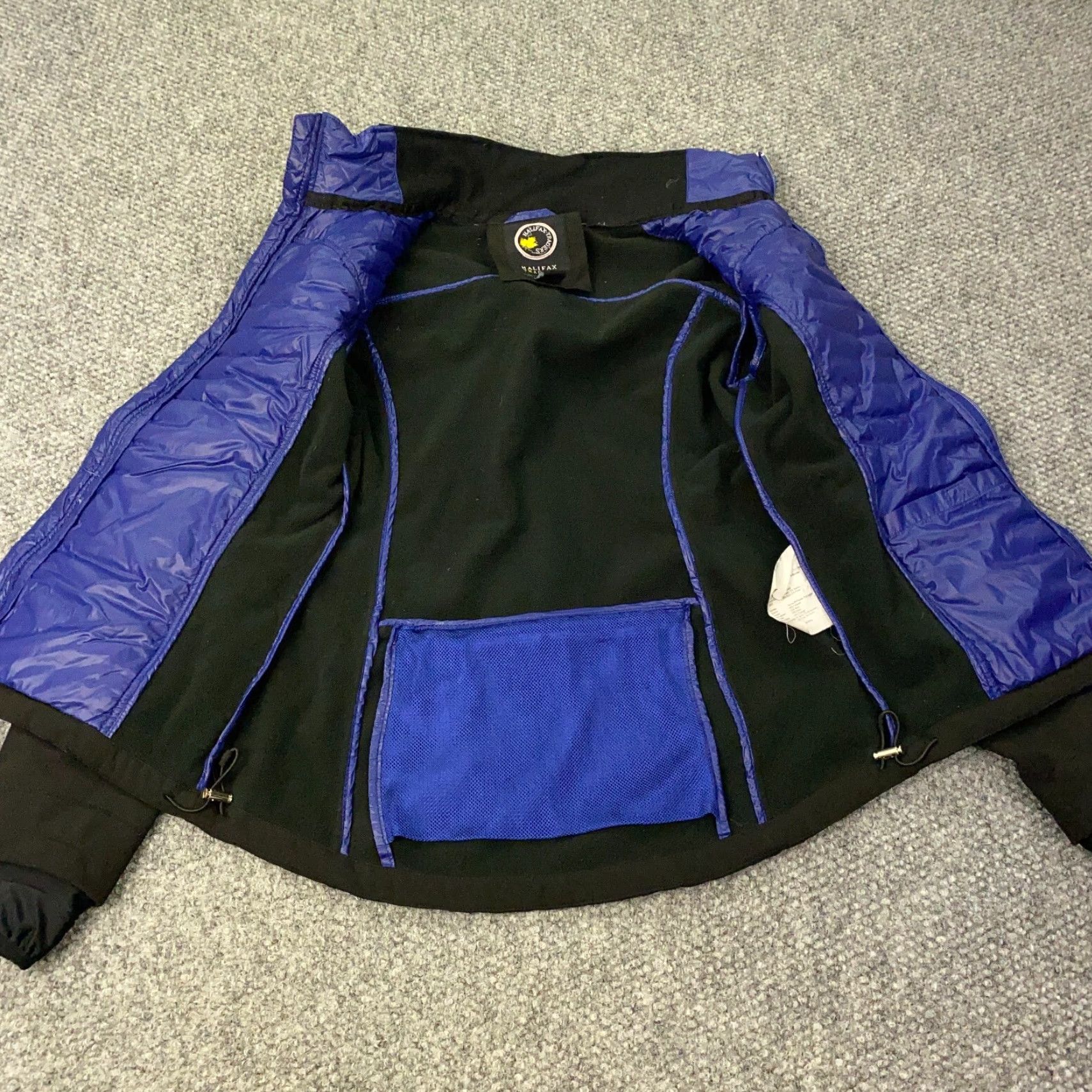 Vintage VINTAGE Halifax Traders Jacket Womens Medium Black Blue Down Quilted Mixed Media Zip Size M / US 6-8 / IT 42-44 - 7 Thumbnail
