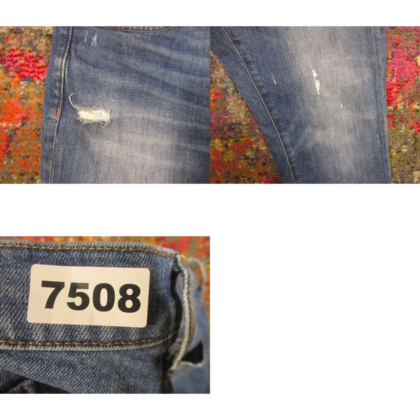 Madewell Madewell Slim Boyfriend Jeans 30x31 Stretch Denim Low Rise Distressed Blue Denim Jeans Womens Size 30" / US 8 / IT 44 - 9 Thumbnail